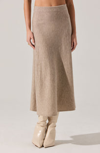Deora Midi Sweater Skirt Taupe