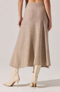 Deora Midi Sweater Skirt Taupe