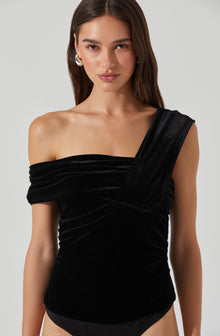 Nera Velvet Off Shoulder Bodysuit