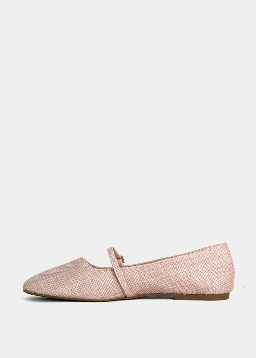 Adele Pink Woven Flats