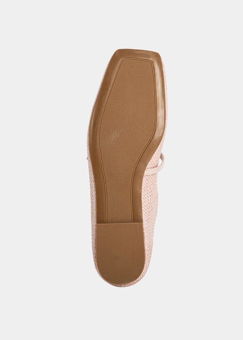 Adele Pink Woven Flats