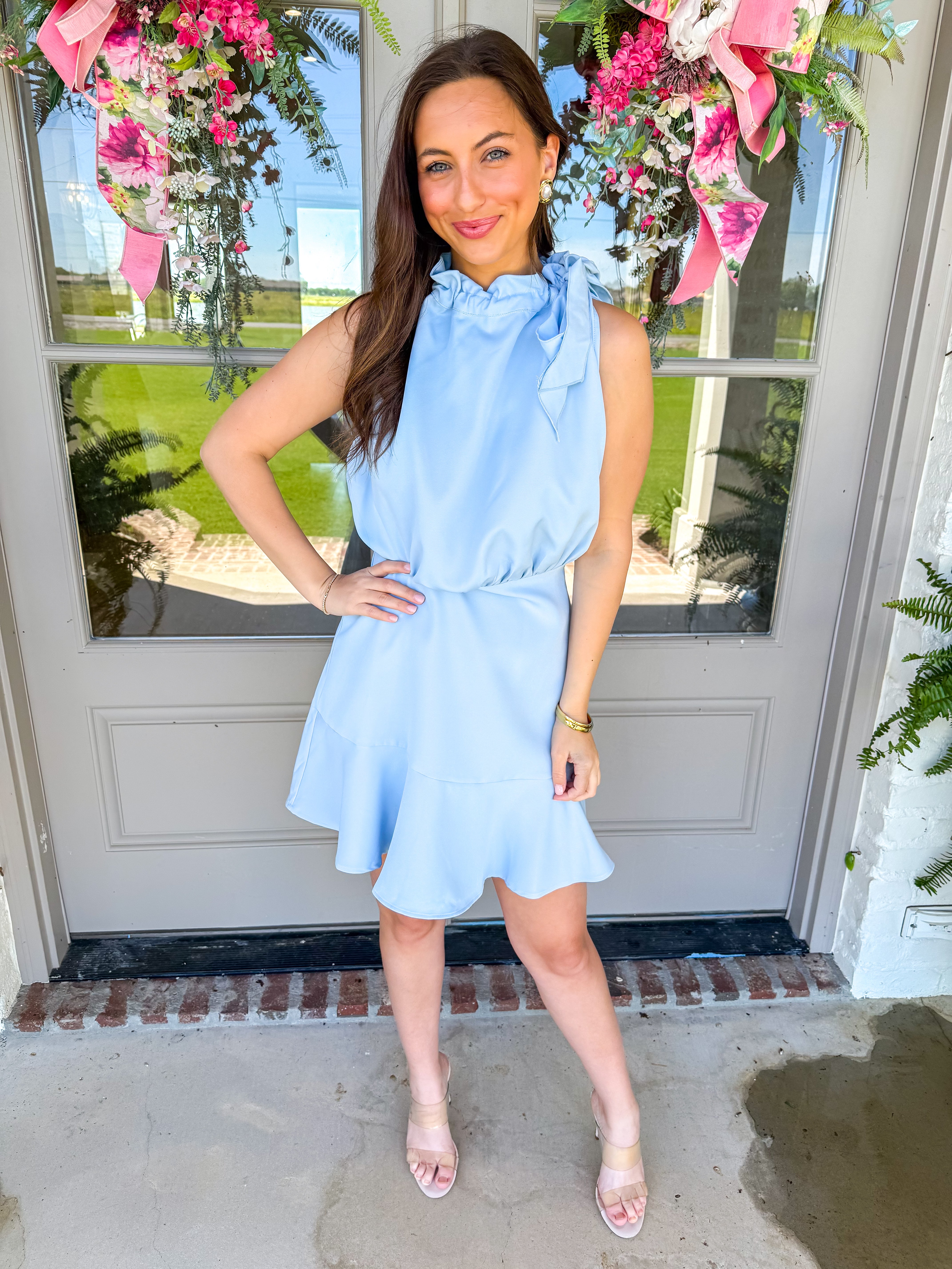 Margret Satin Mini Sky Blue