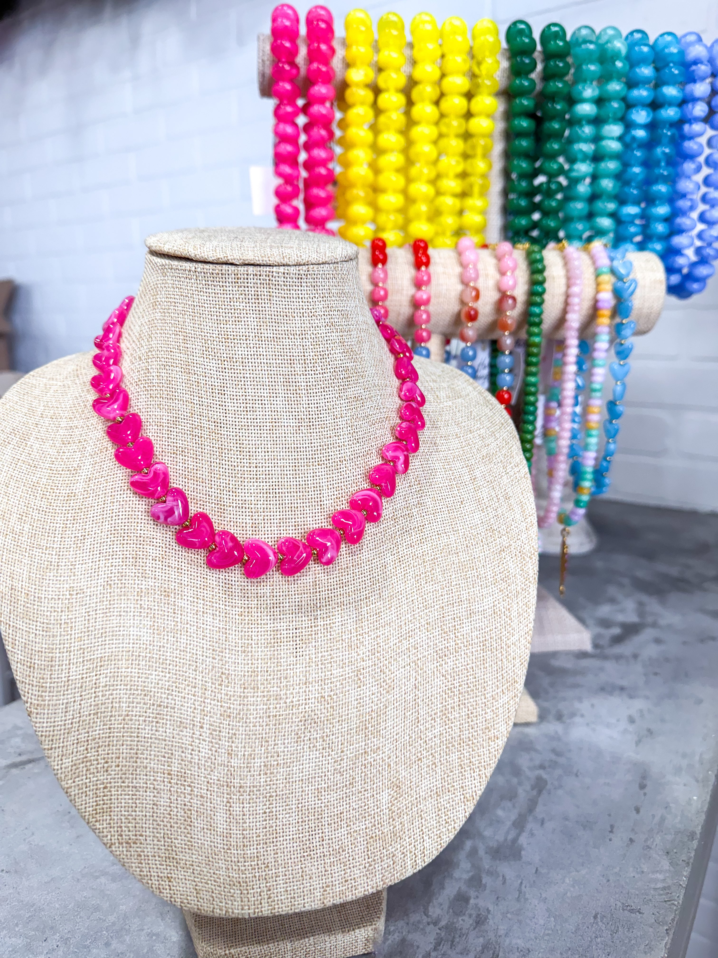 Pink Heart Necklace