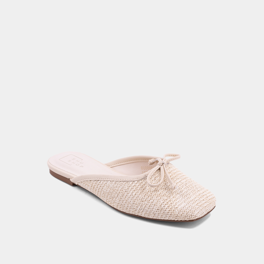 Andrea Bone Woven Flats