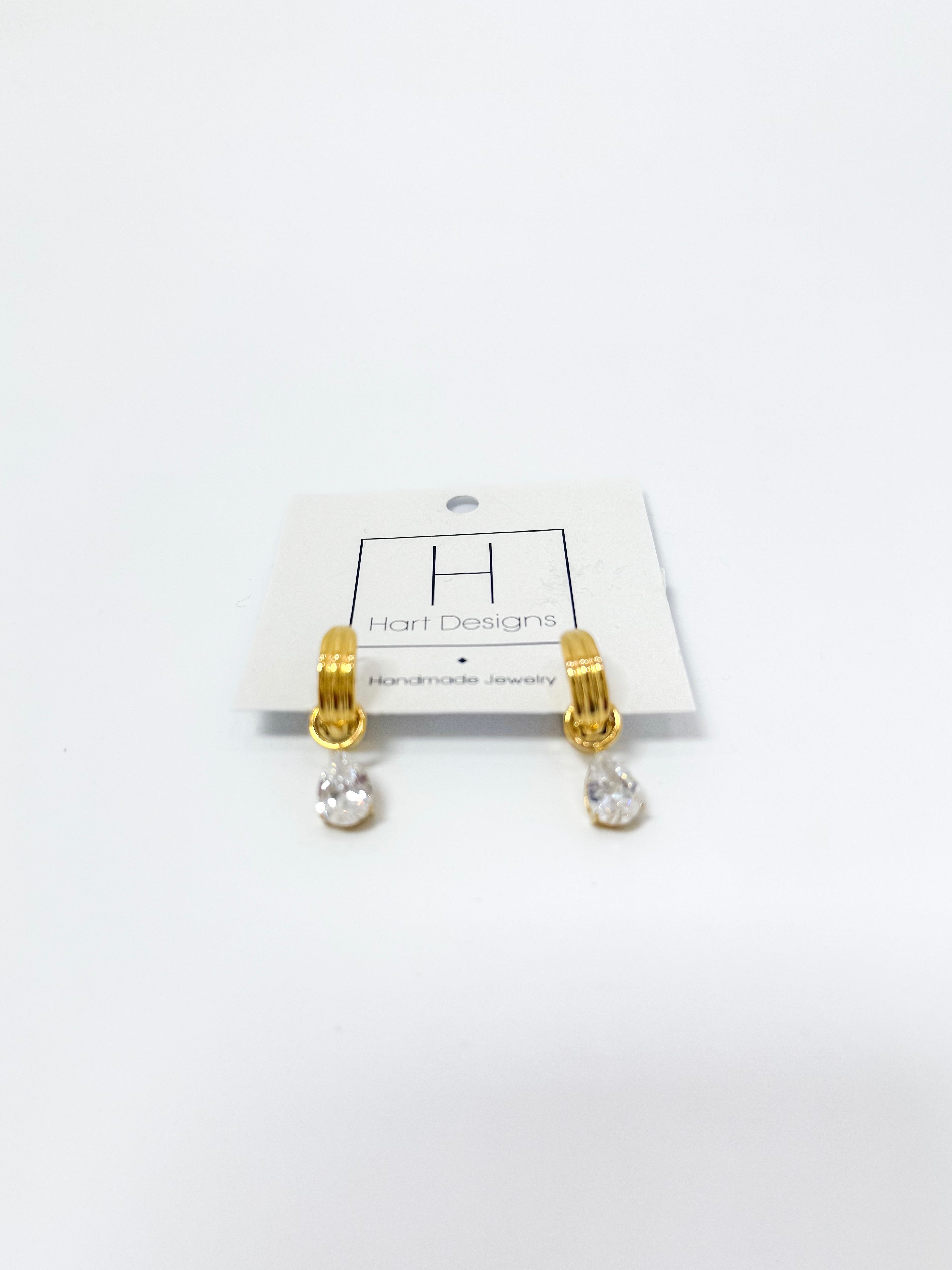 Mini Diamond Gold Huggie Hoops