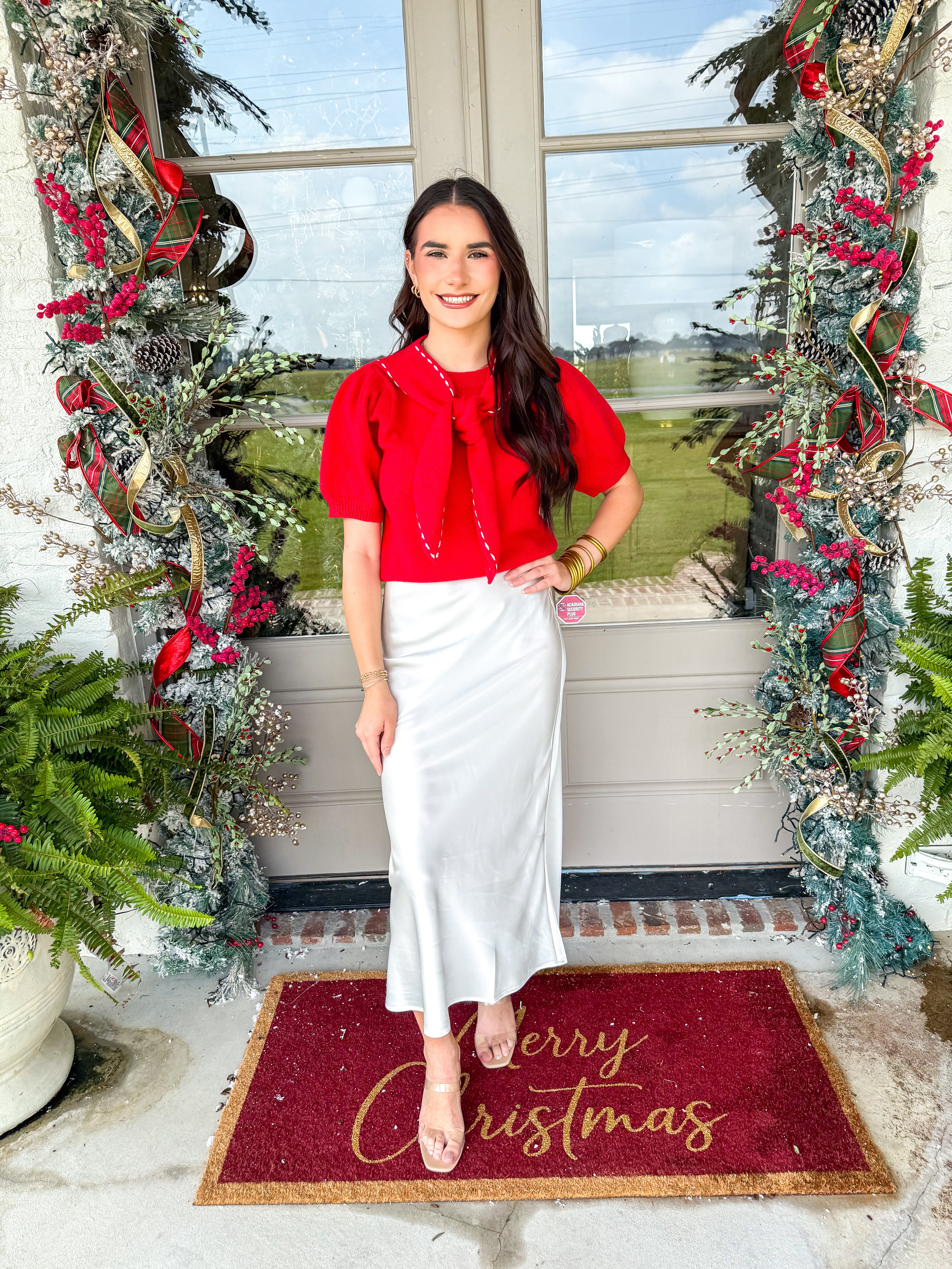 Scarlet Layered Scarf Sweater Top