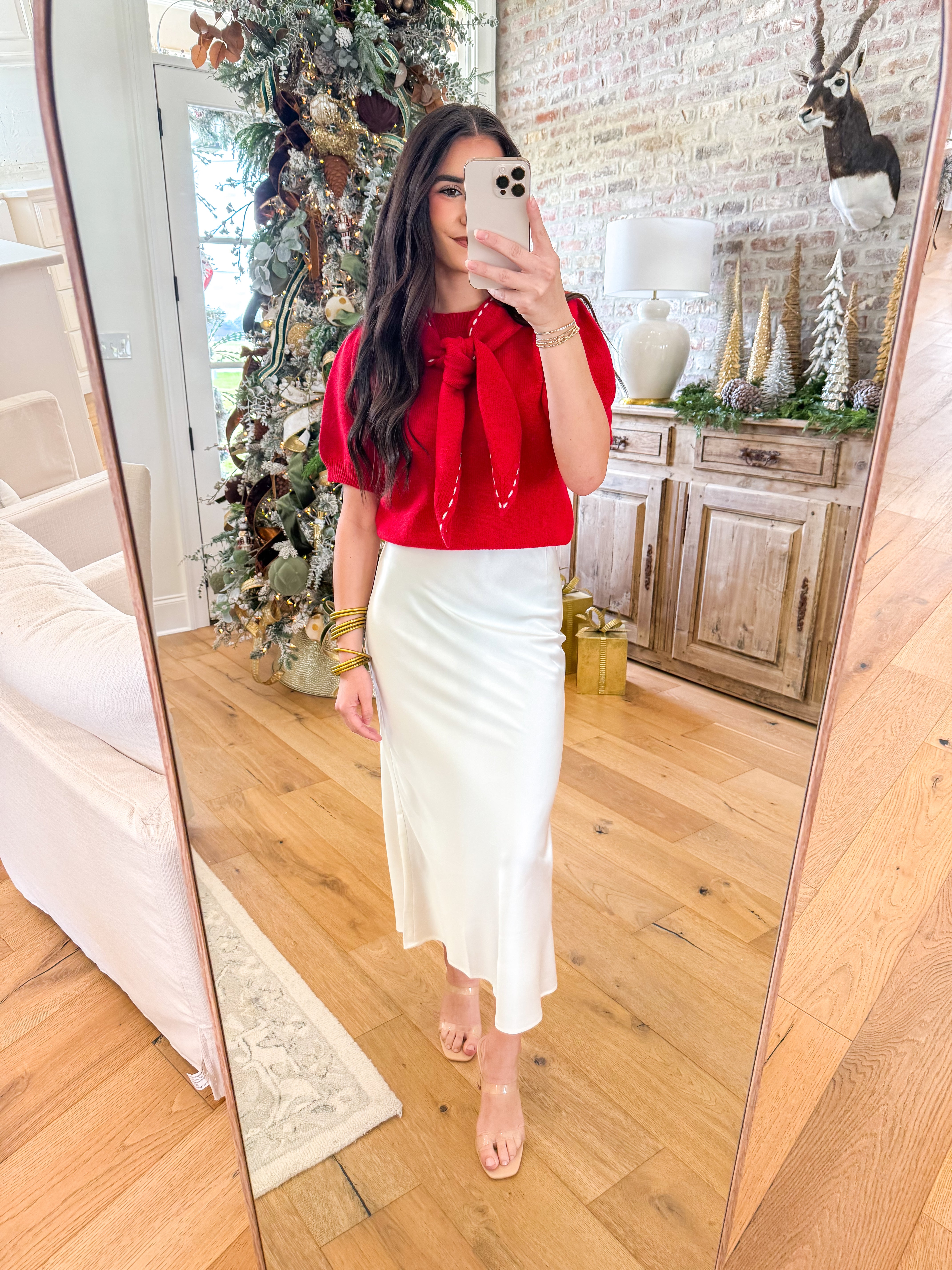 Scarlet Layered Scarf Sweater Top