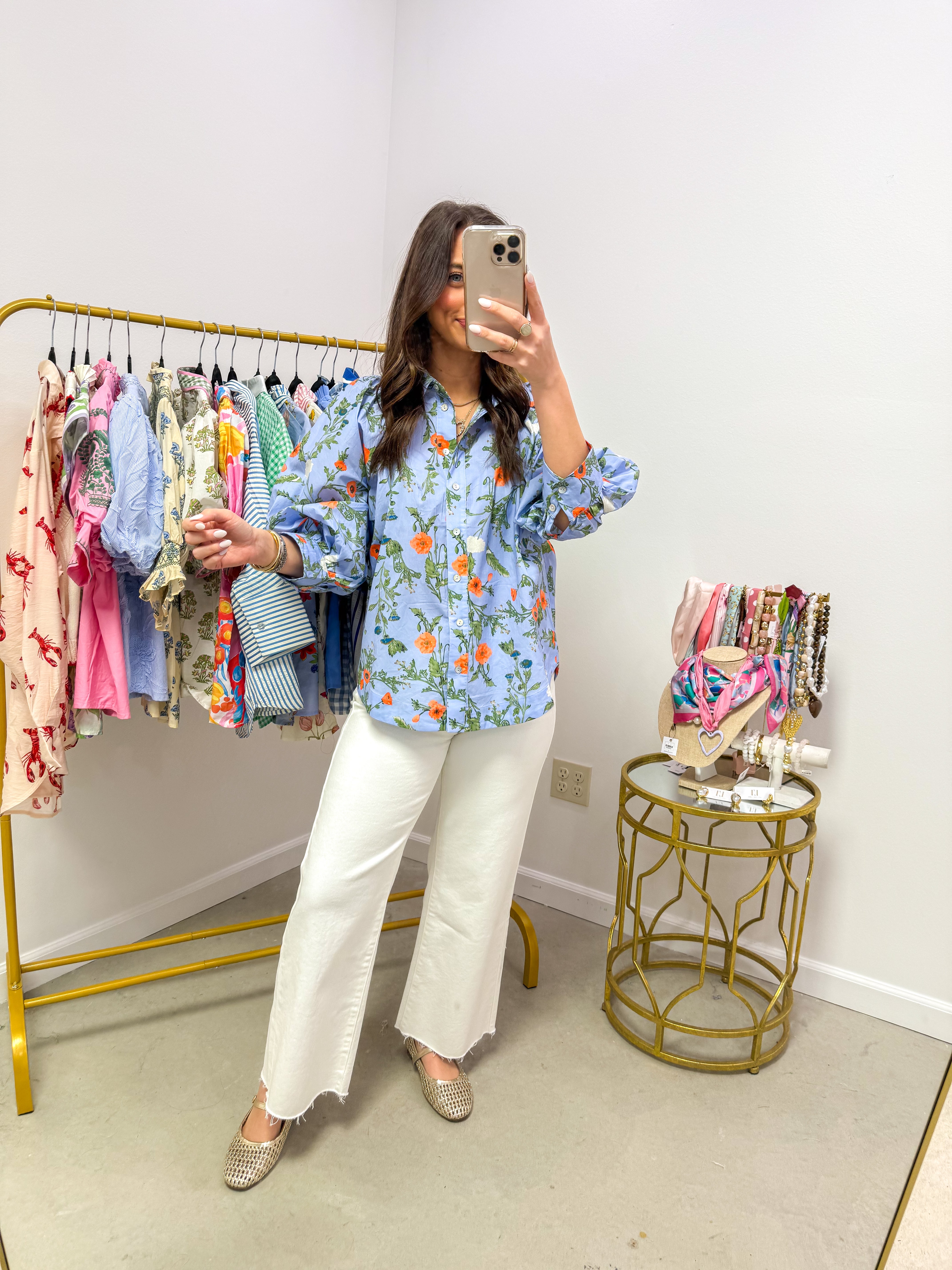 Sadie Jane Blue Floral Top