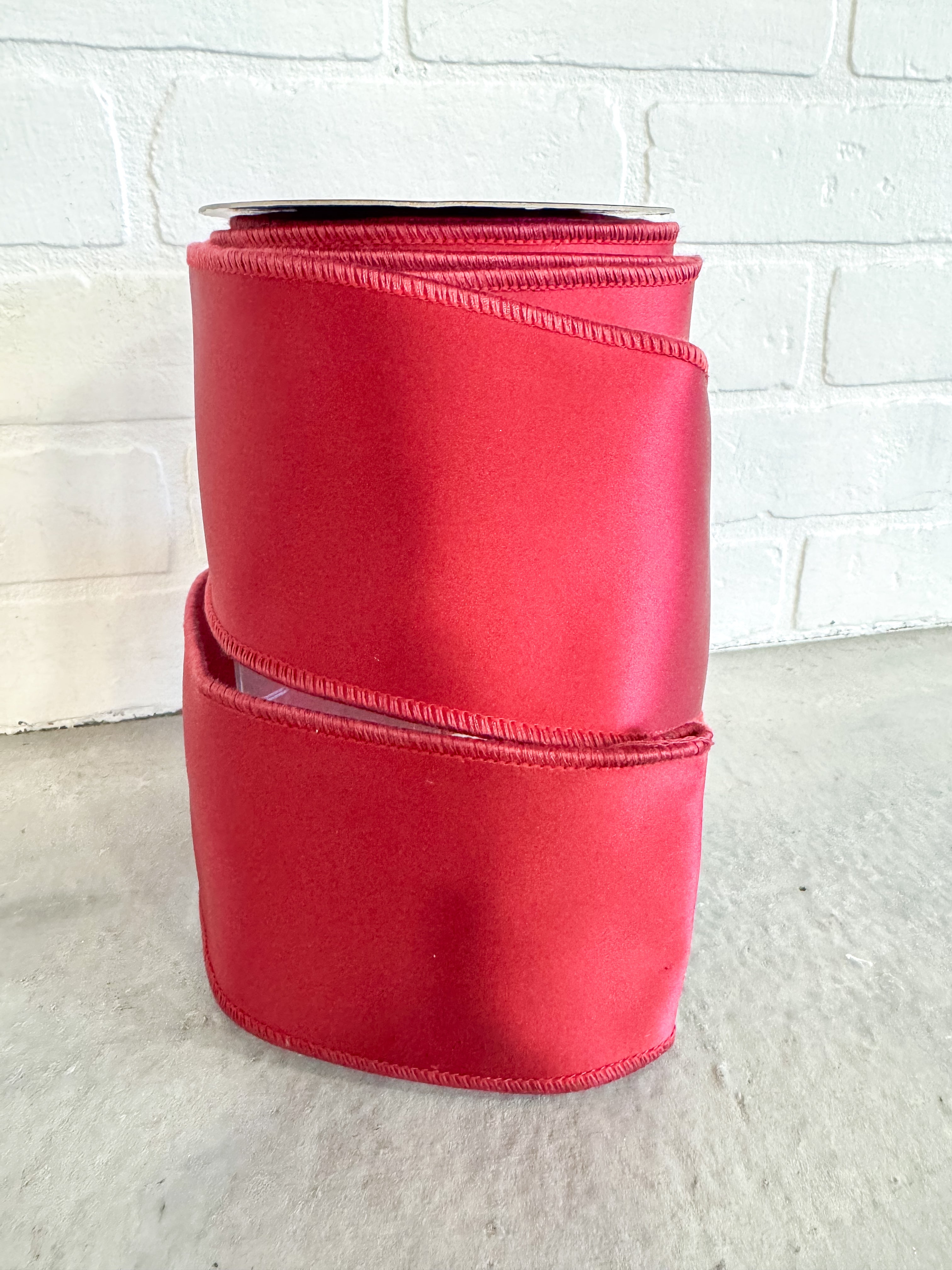 John Mark Ribbon Burgundy Satin DBL Fused