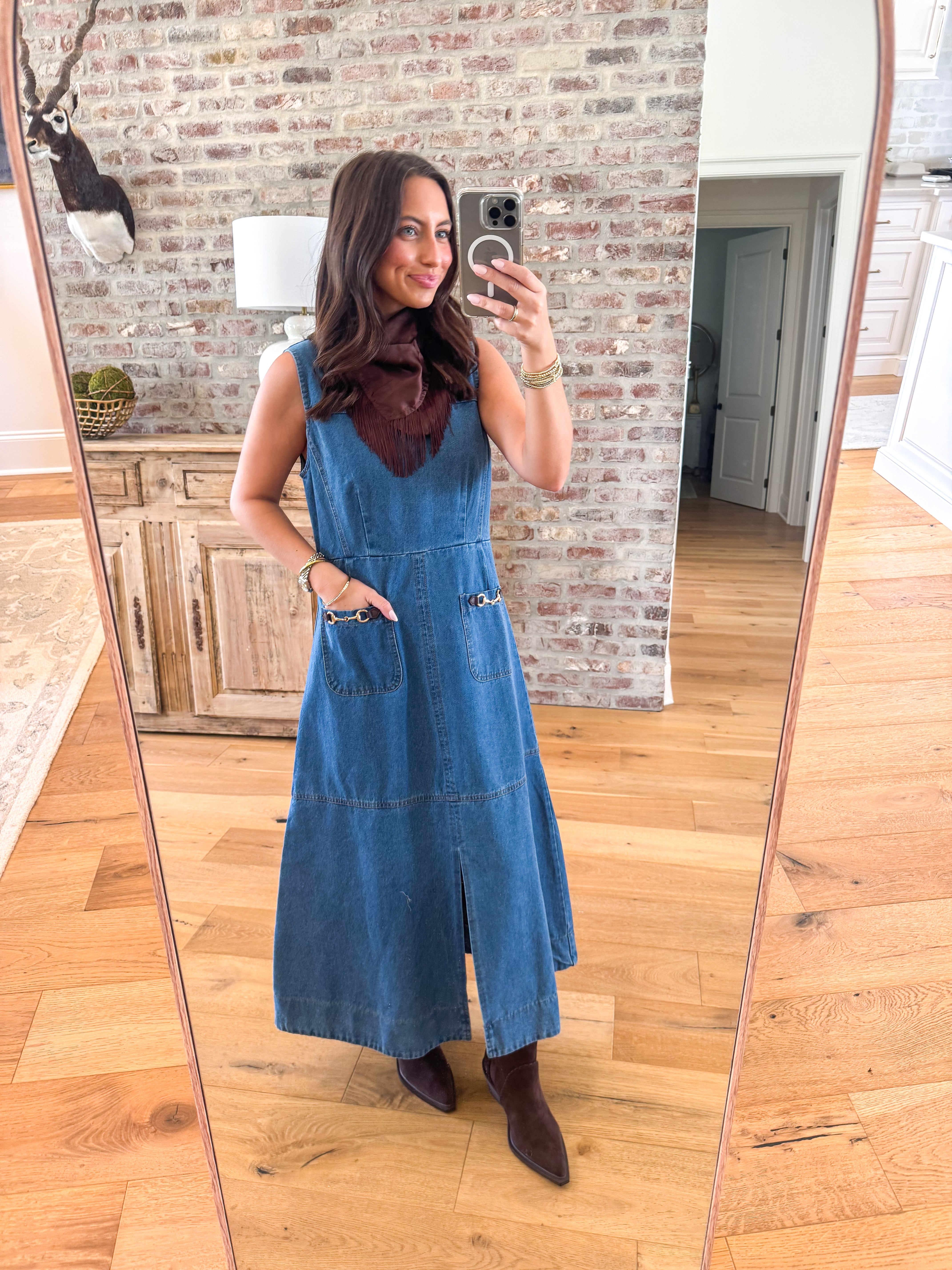 Chamberlain Light Denim Midi Dress