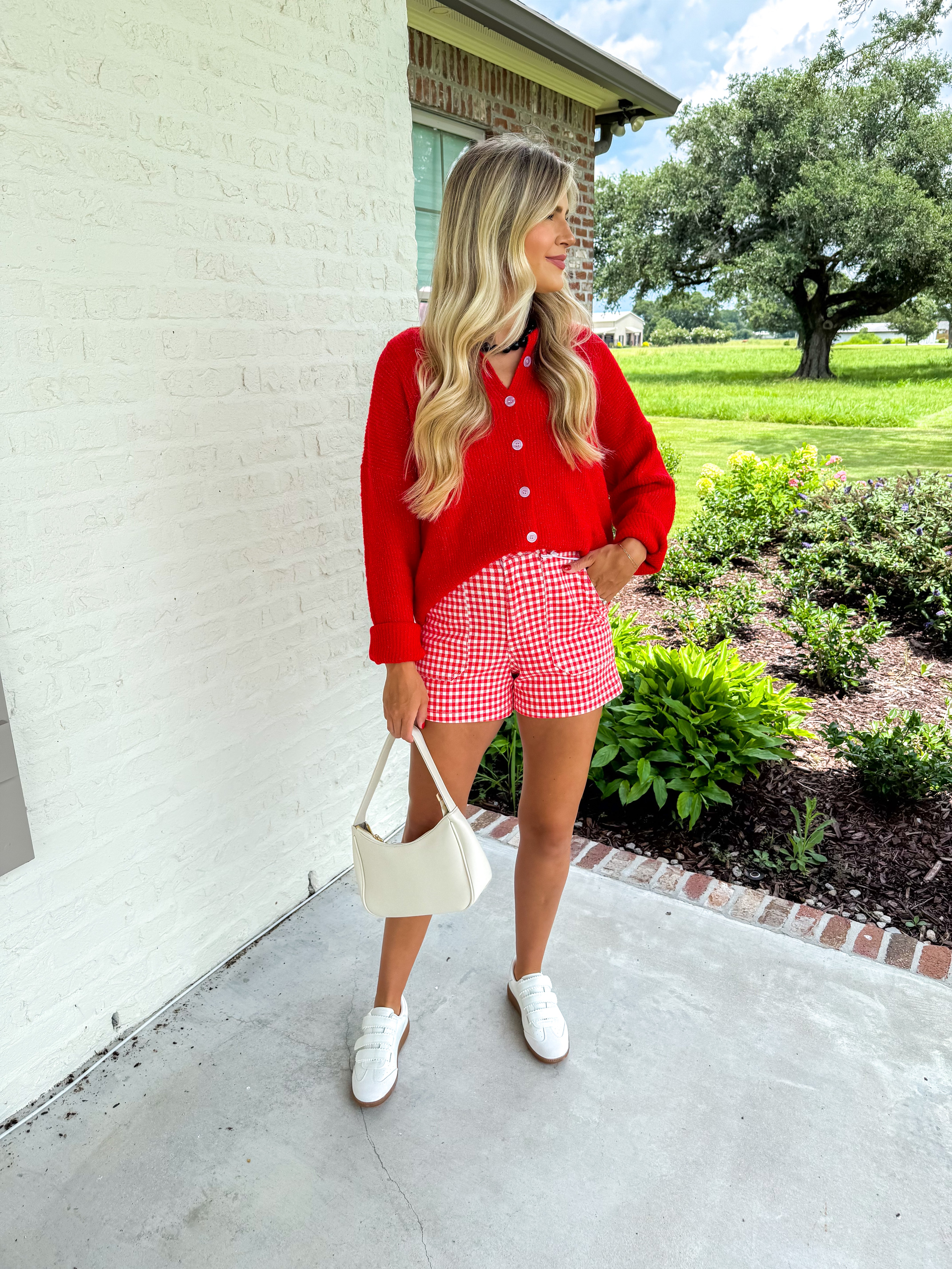 Cherry Pop Button-Front Cardigan