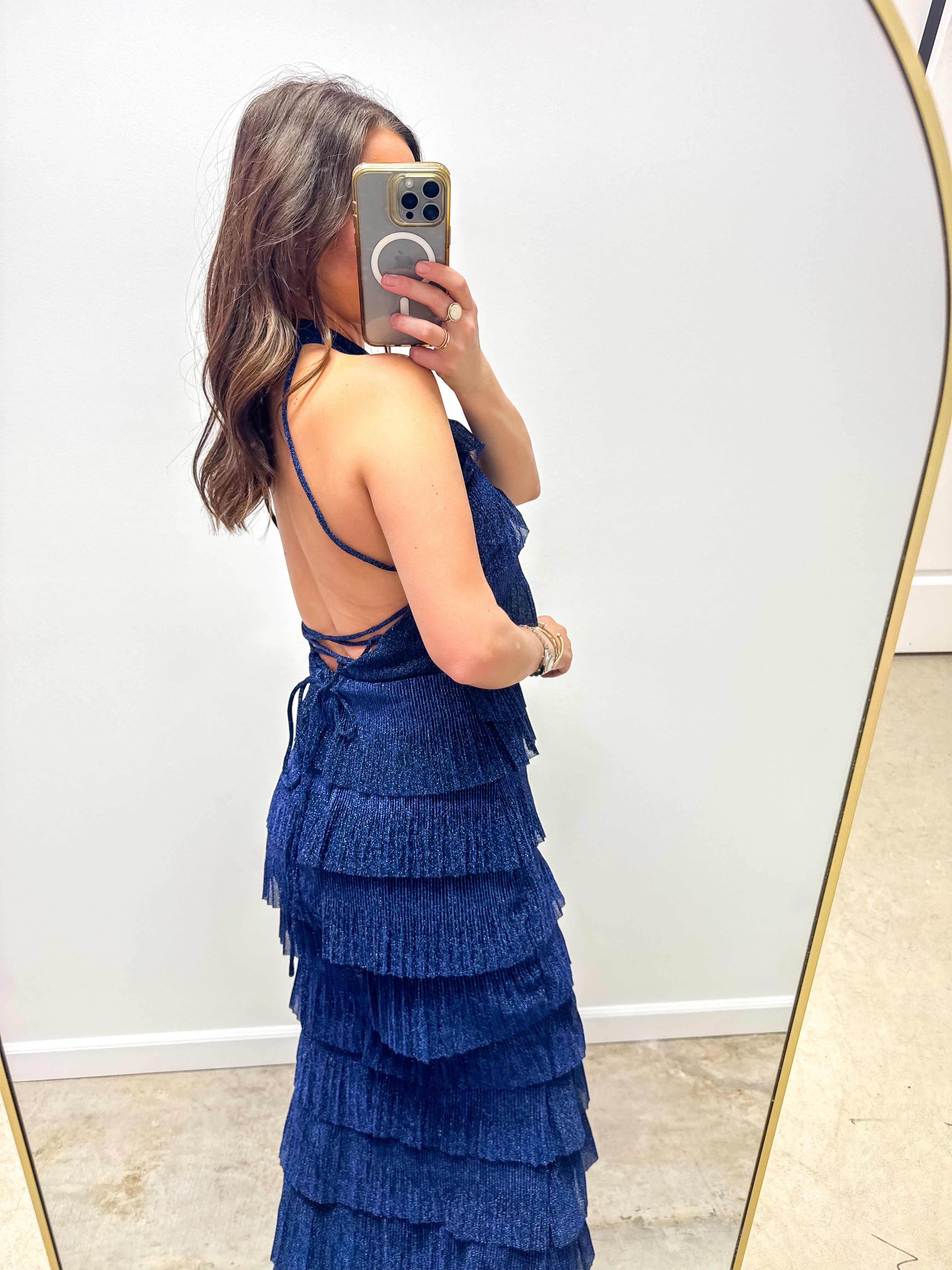 Gilded Krewe Navy Ball Gown