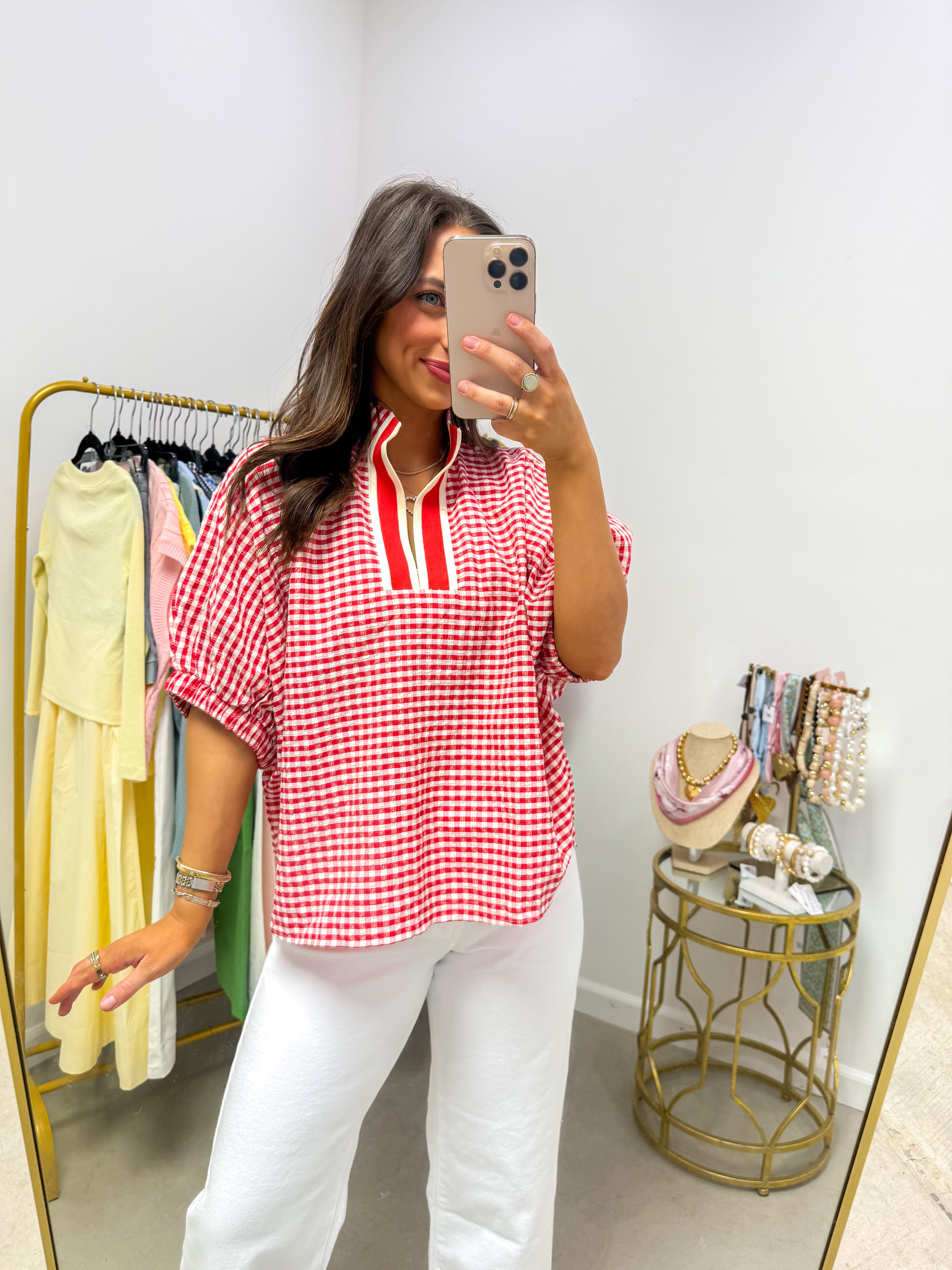 Soft Stripe Red Top