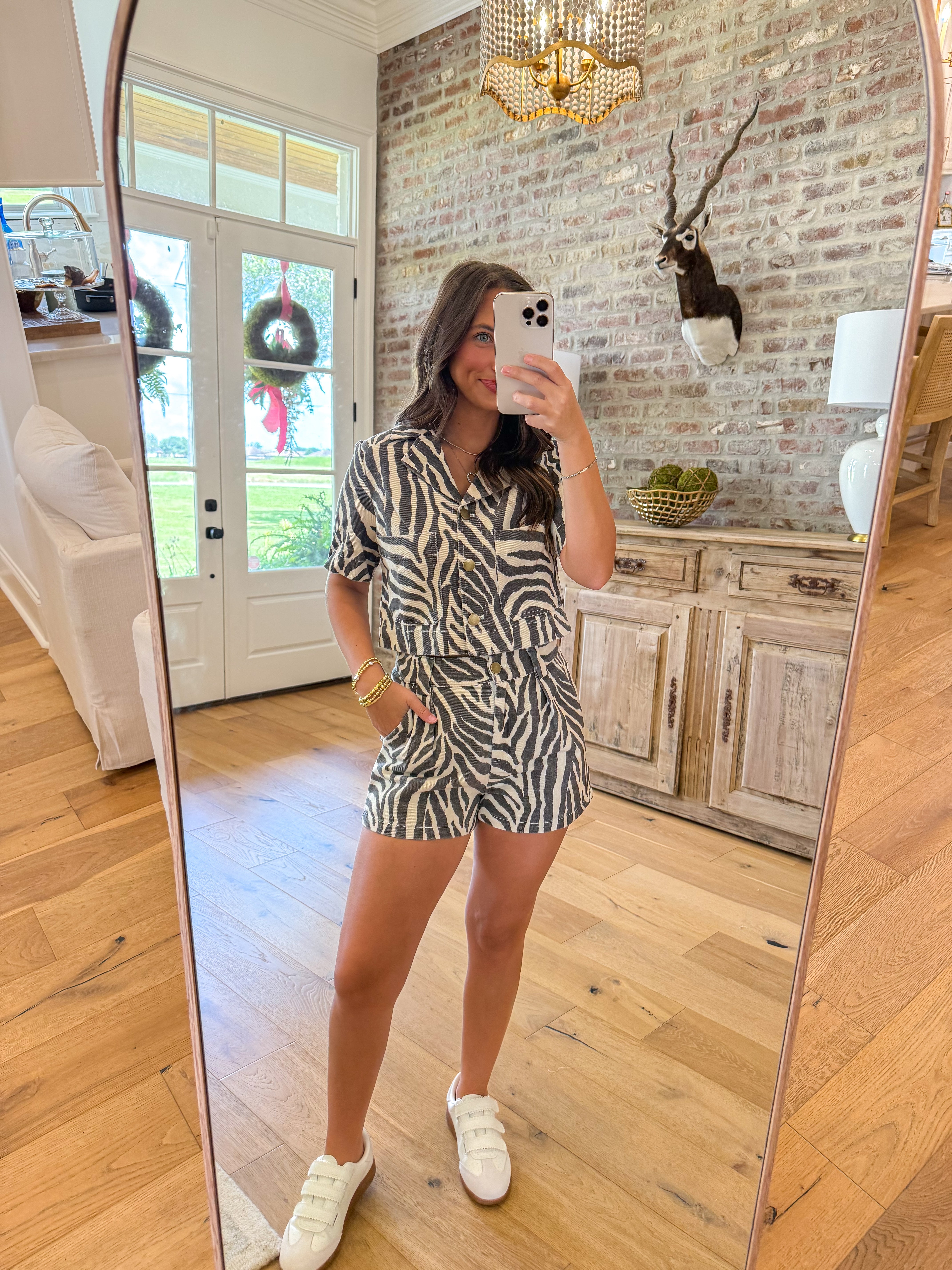 Wild Side Zebra Short Set