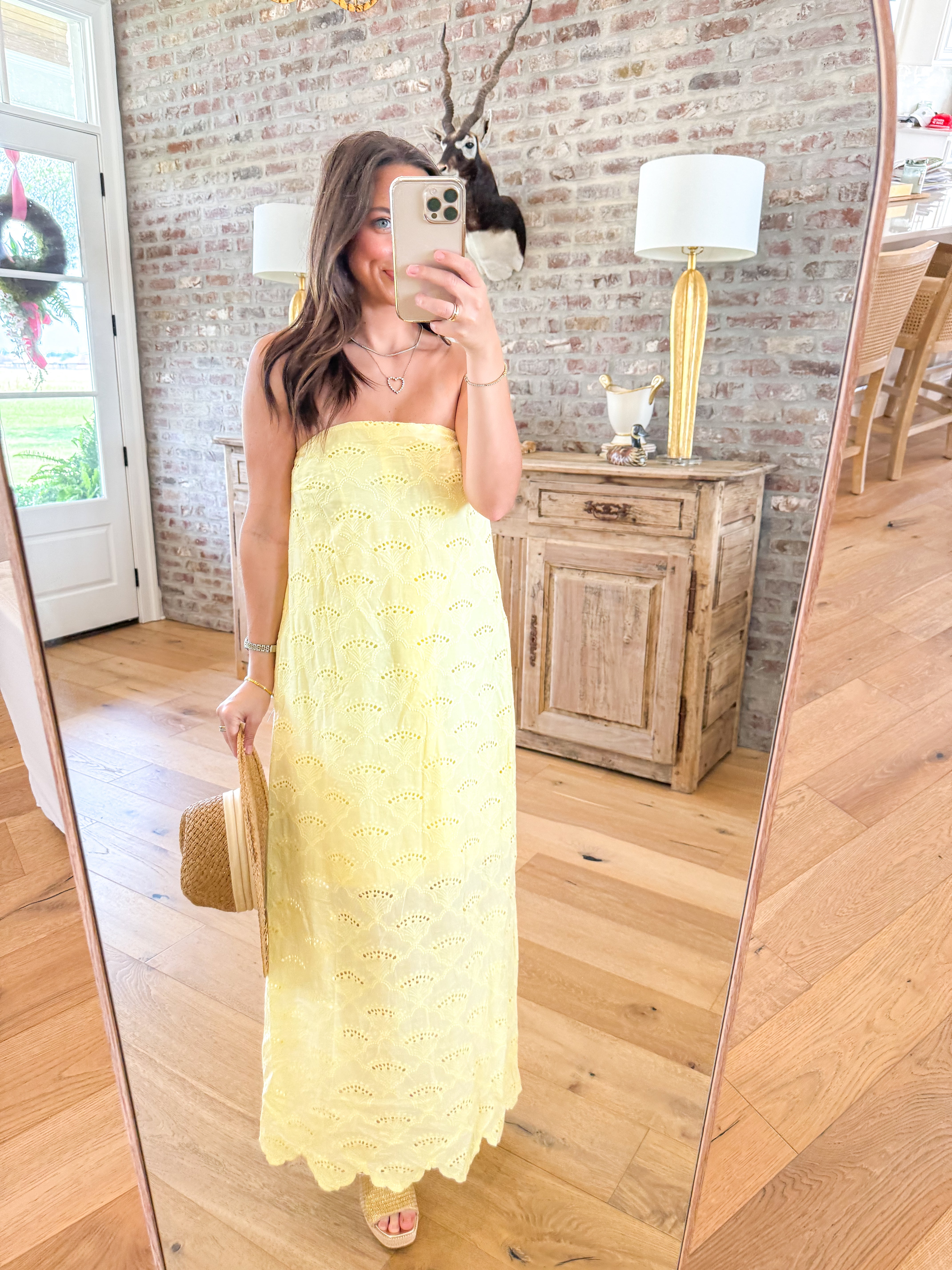 Sunny Days Eyelet Midi Yellow