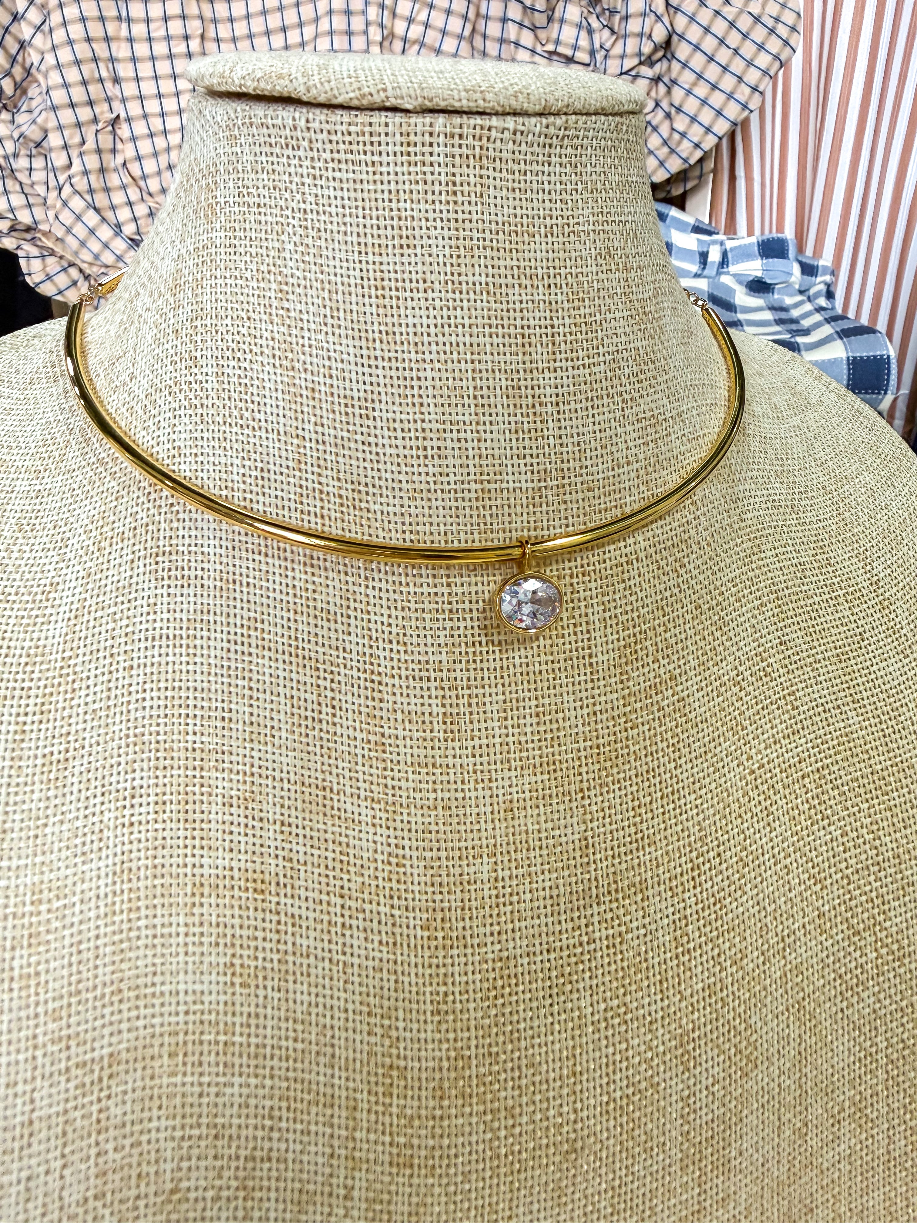 Gold Drop Diamond Choker