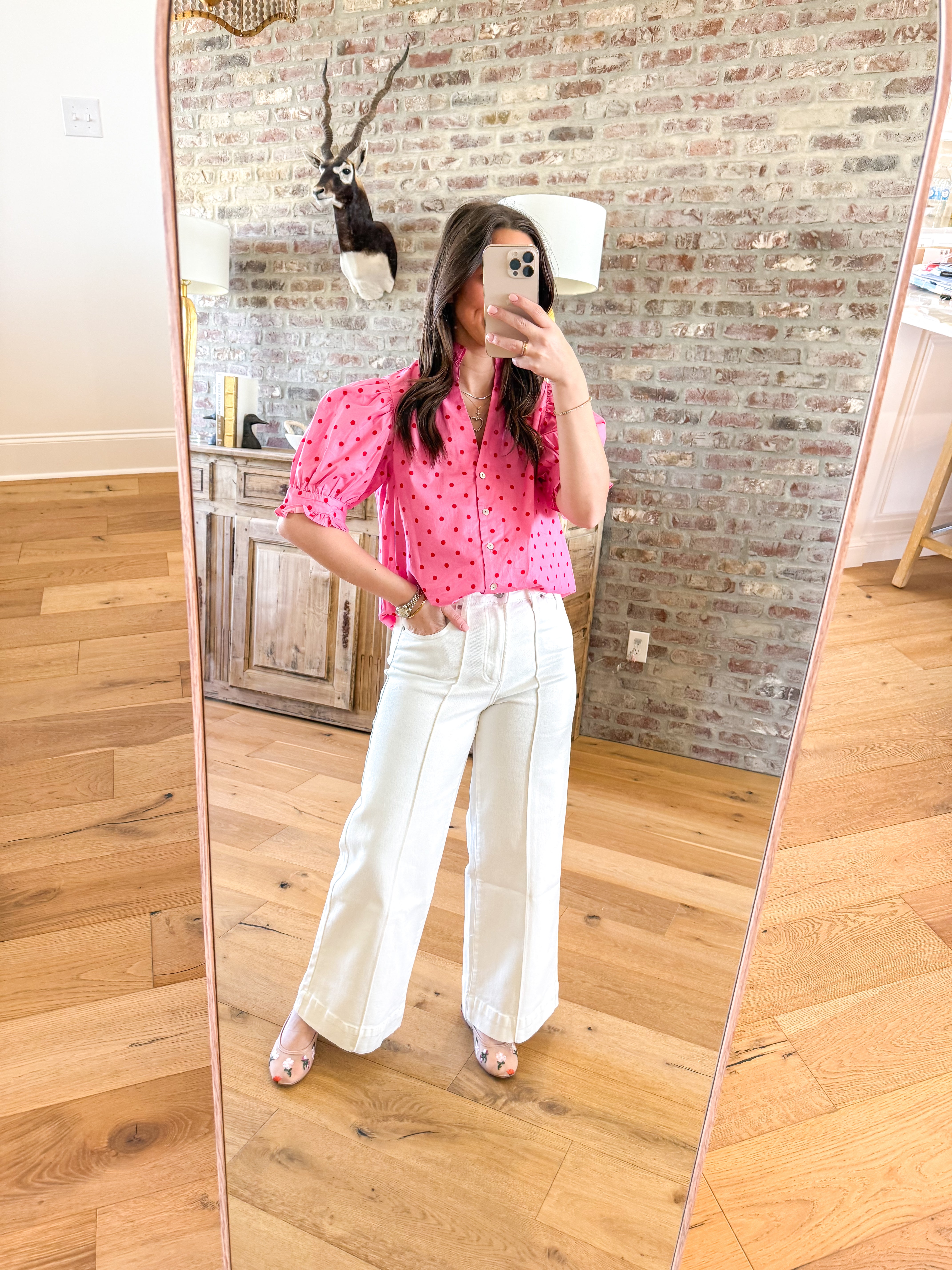 Polka Dot Lover Blouse Pink