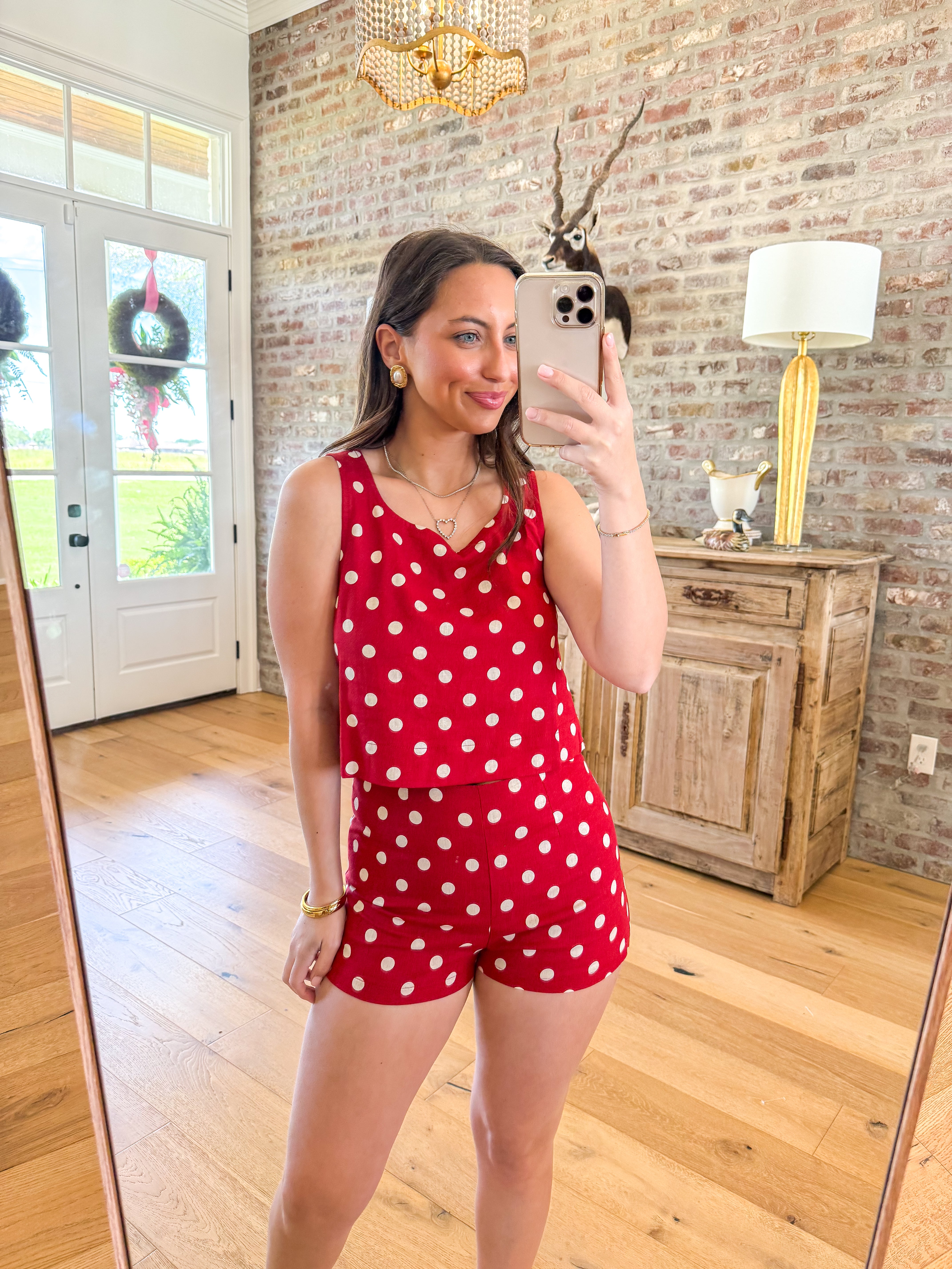 Nataly Polka Dot Linen Set