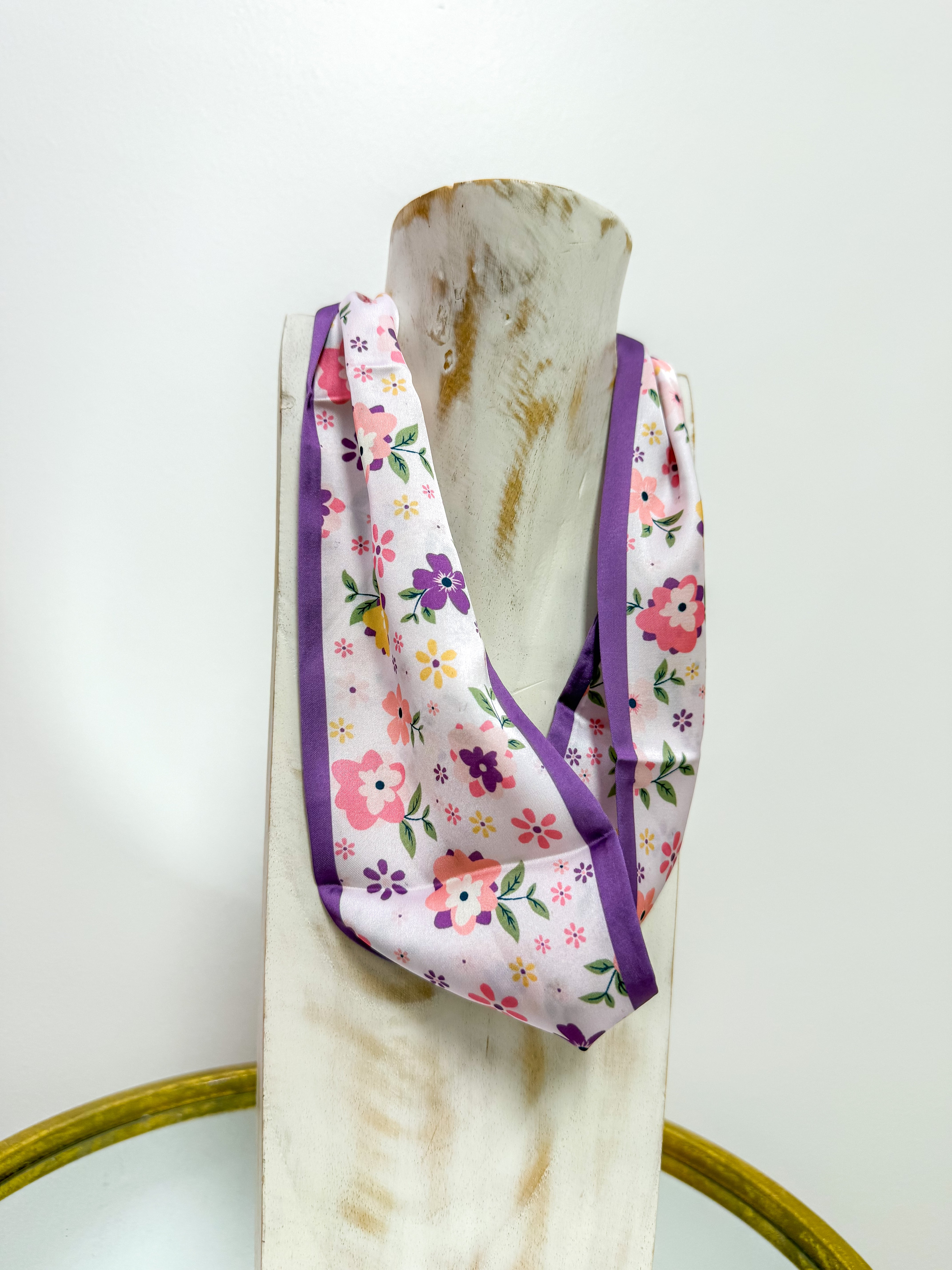 Purple Twilley Floral Scarf