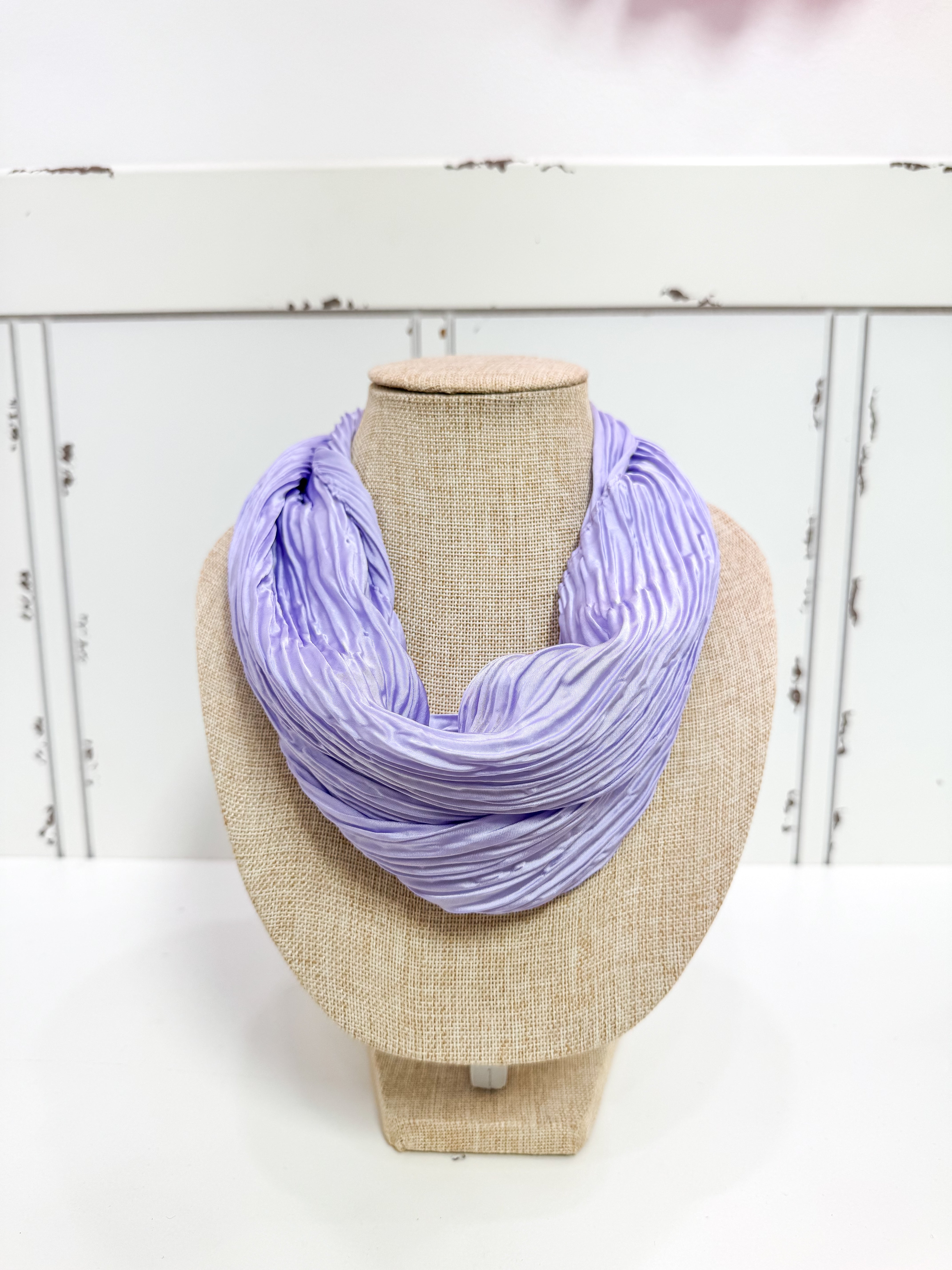 Purple Ribbed Scarf