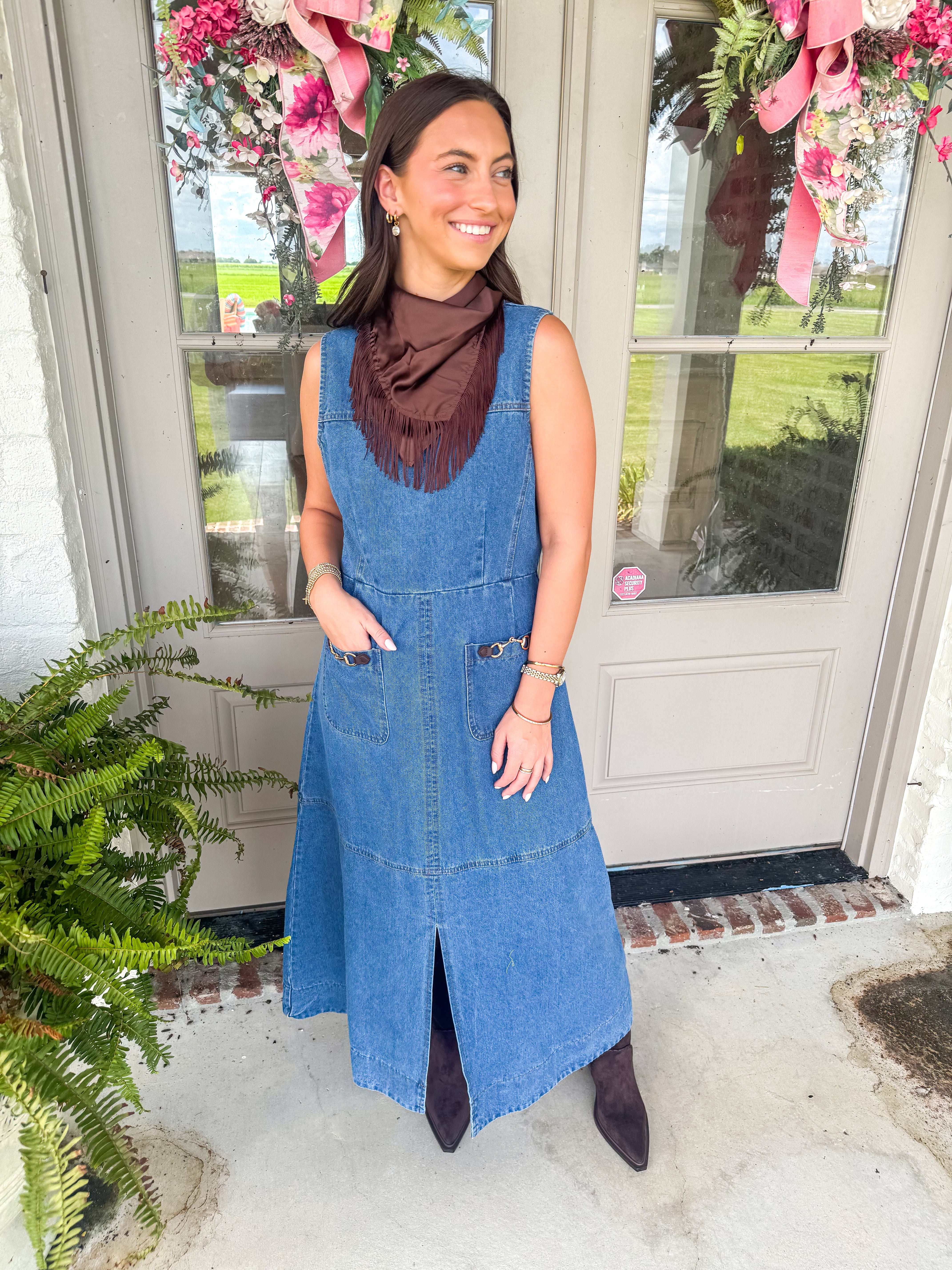 Chamberlain Light Denim Midi Dress