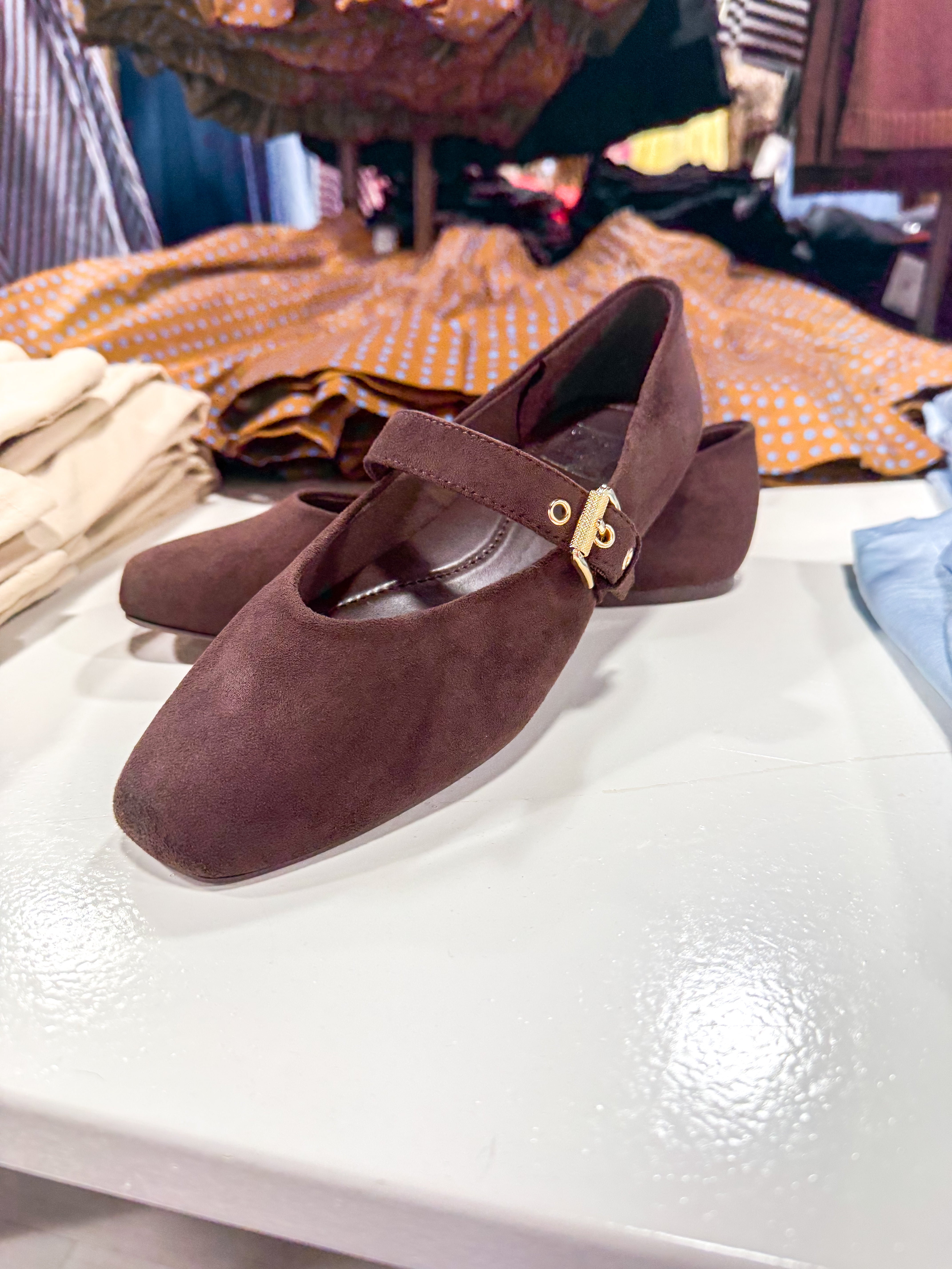 Mulaney Chocolate Ballet Flats