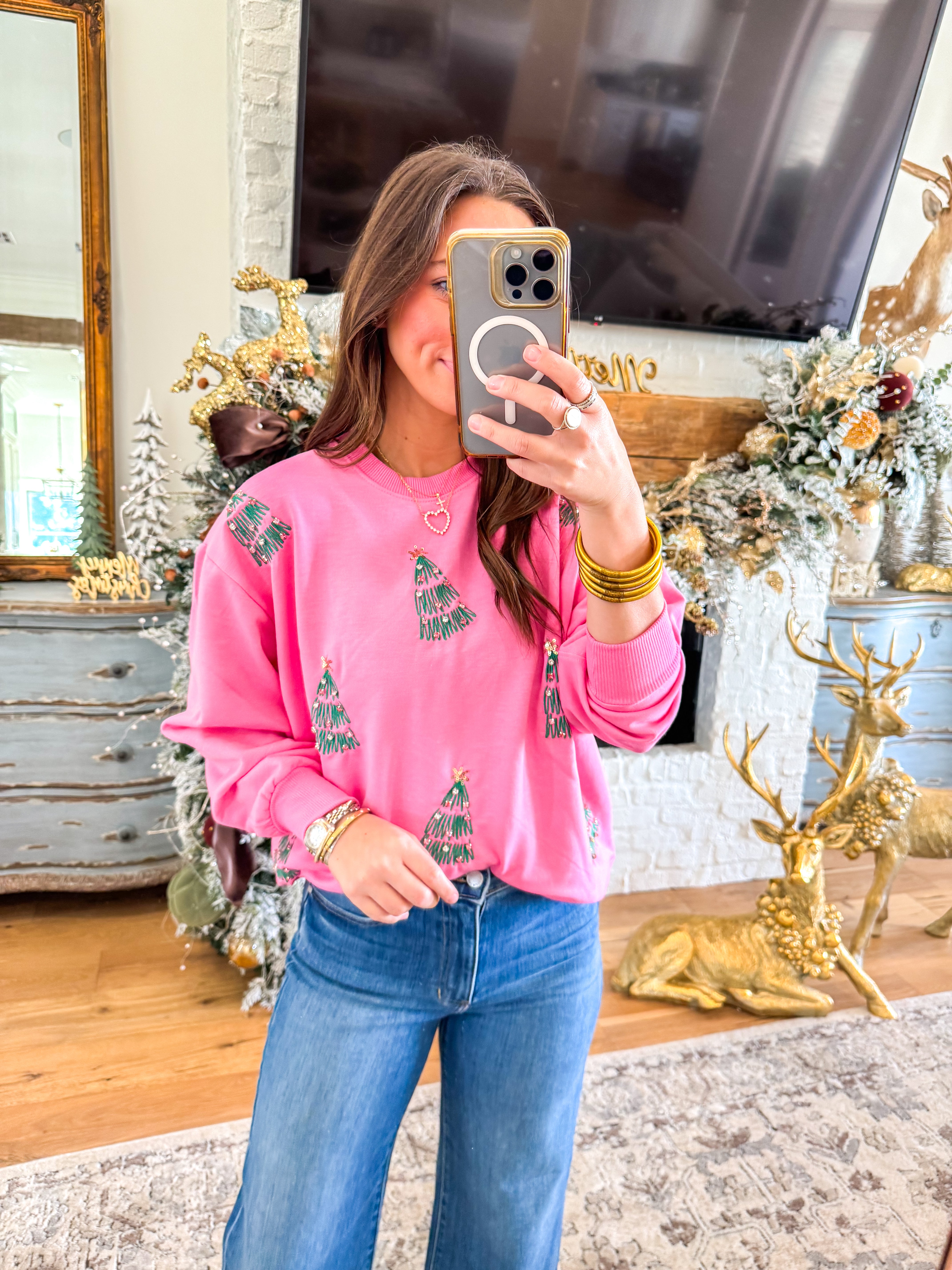 Sarah Sweatshirt | Green Trees