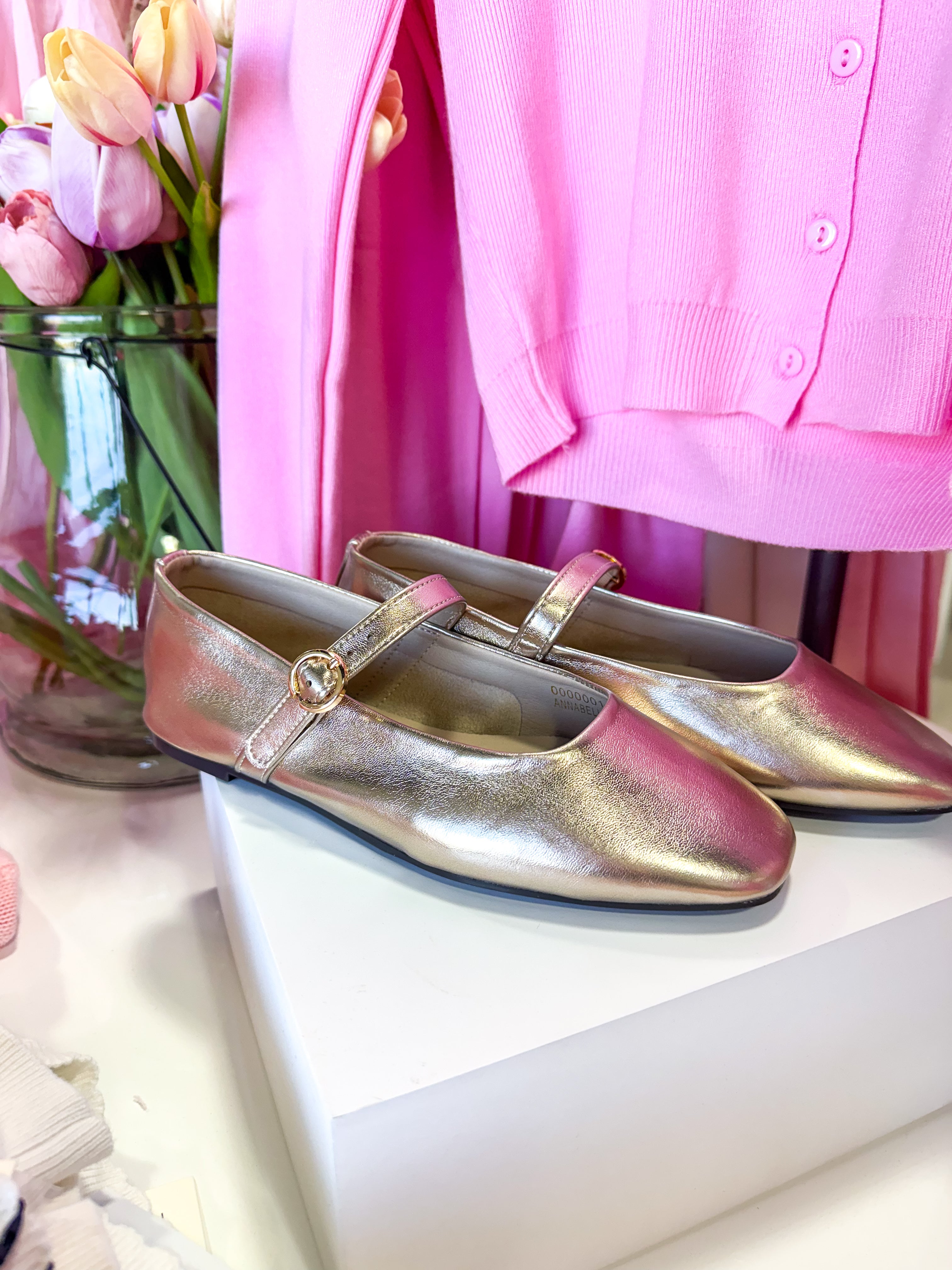 Annabelle Gold Flats