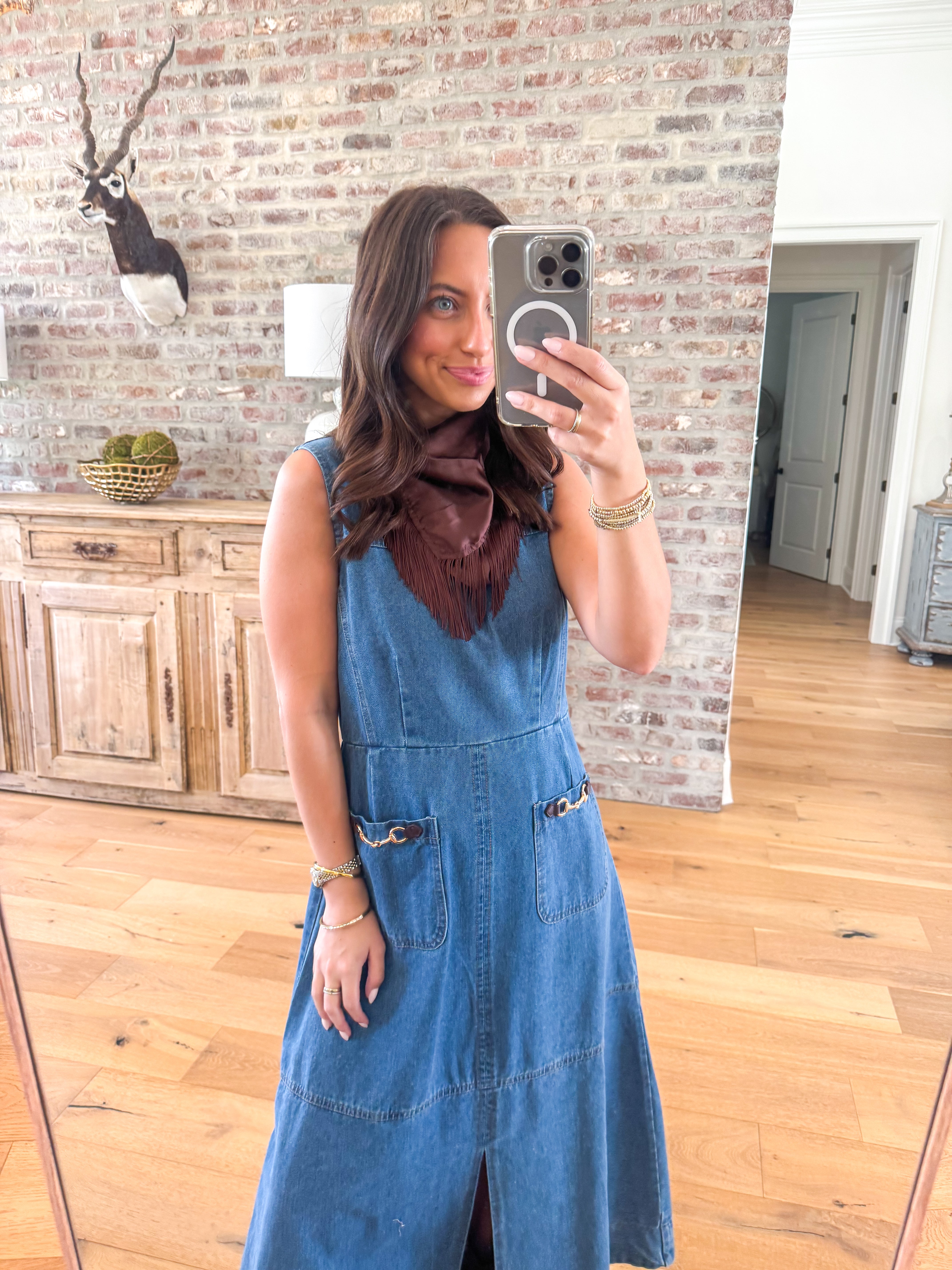 Chamberlain Light Denim Midi Dress
