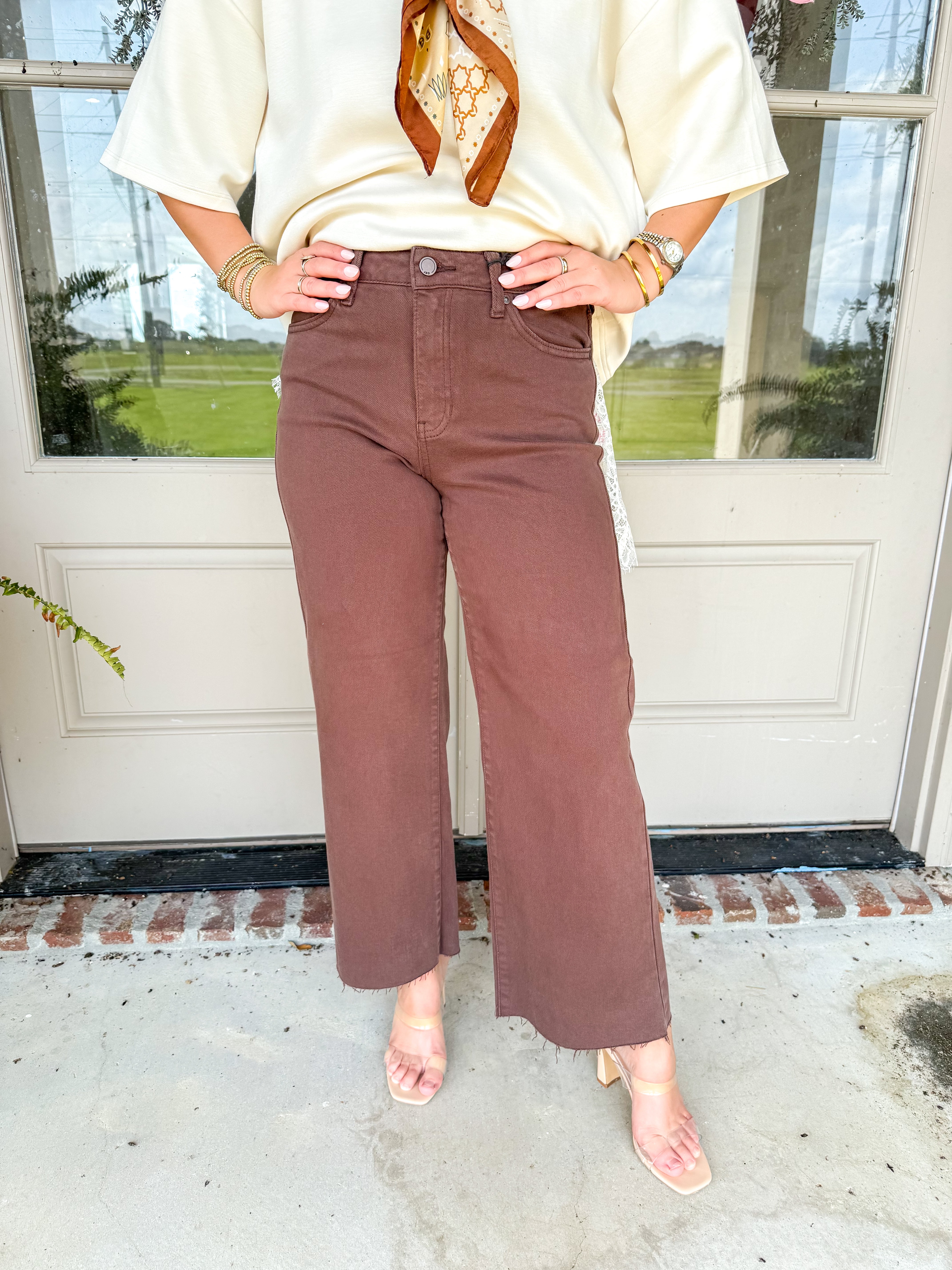 Espresso Slim Wide Leg