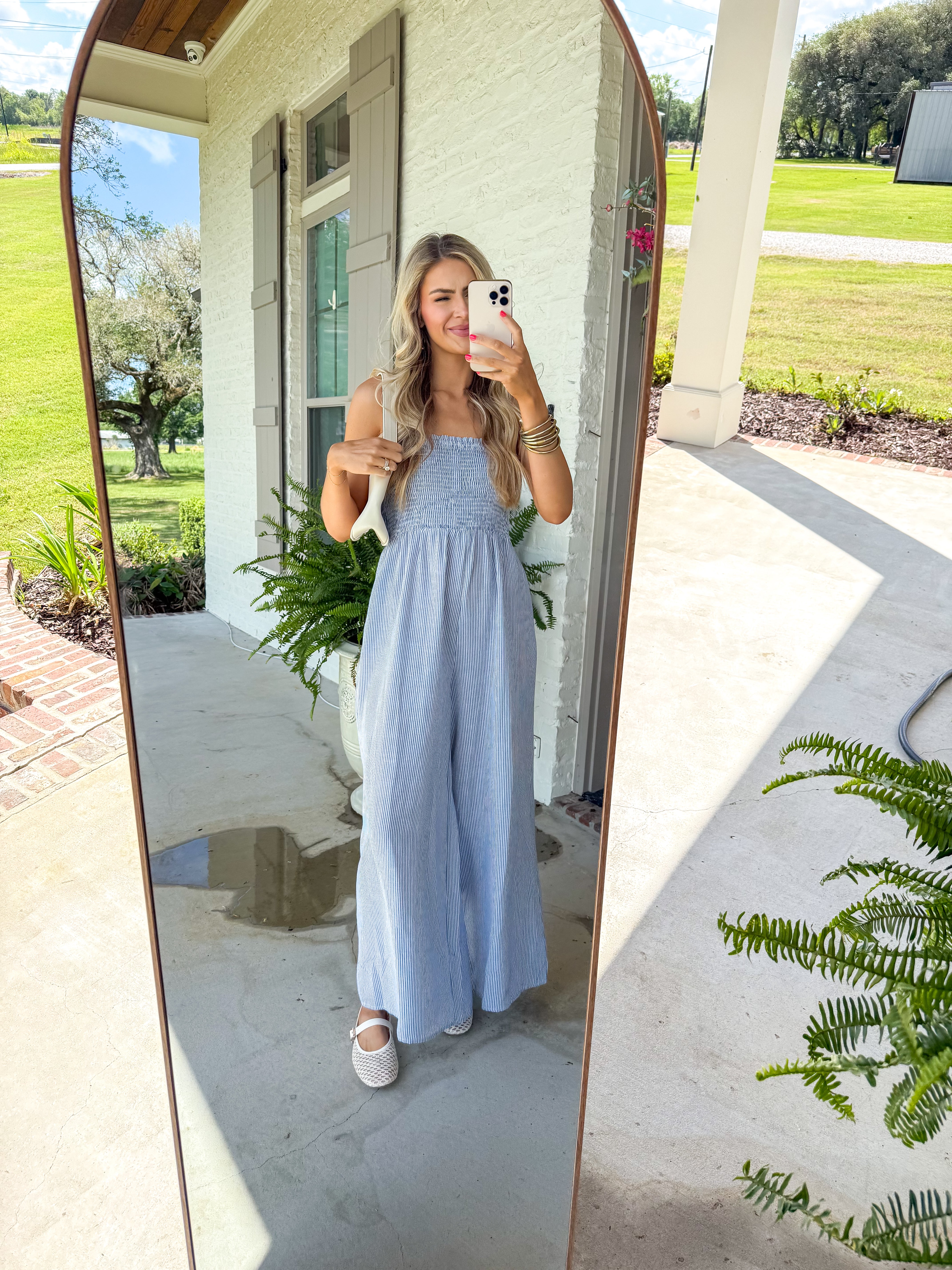 Garden Sun Smocked Jumpsuit