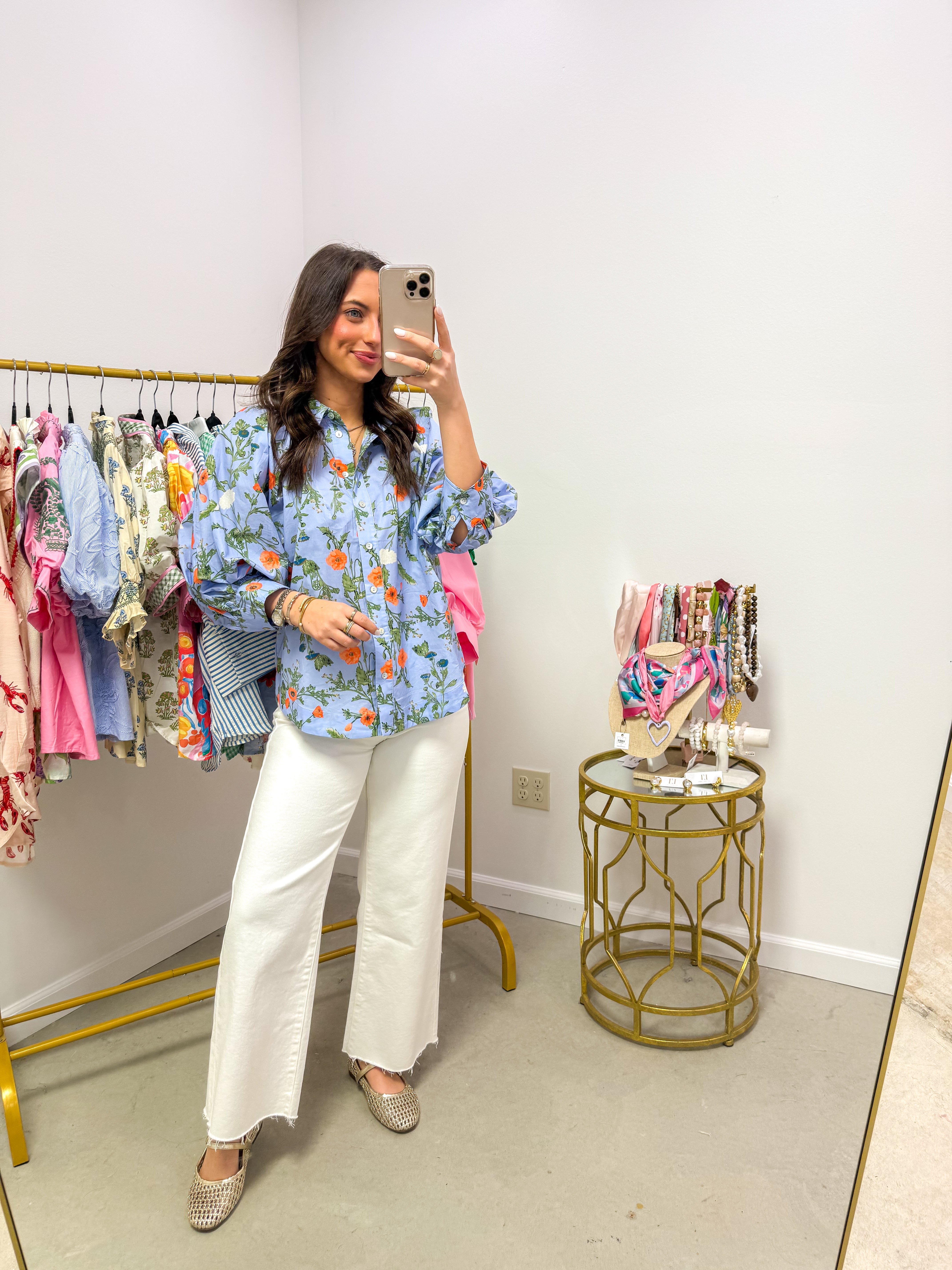 Sadie Jane Blue Floral Top