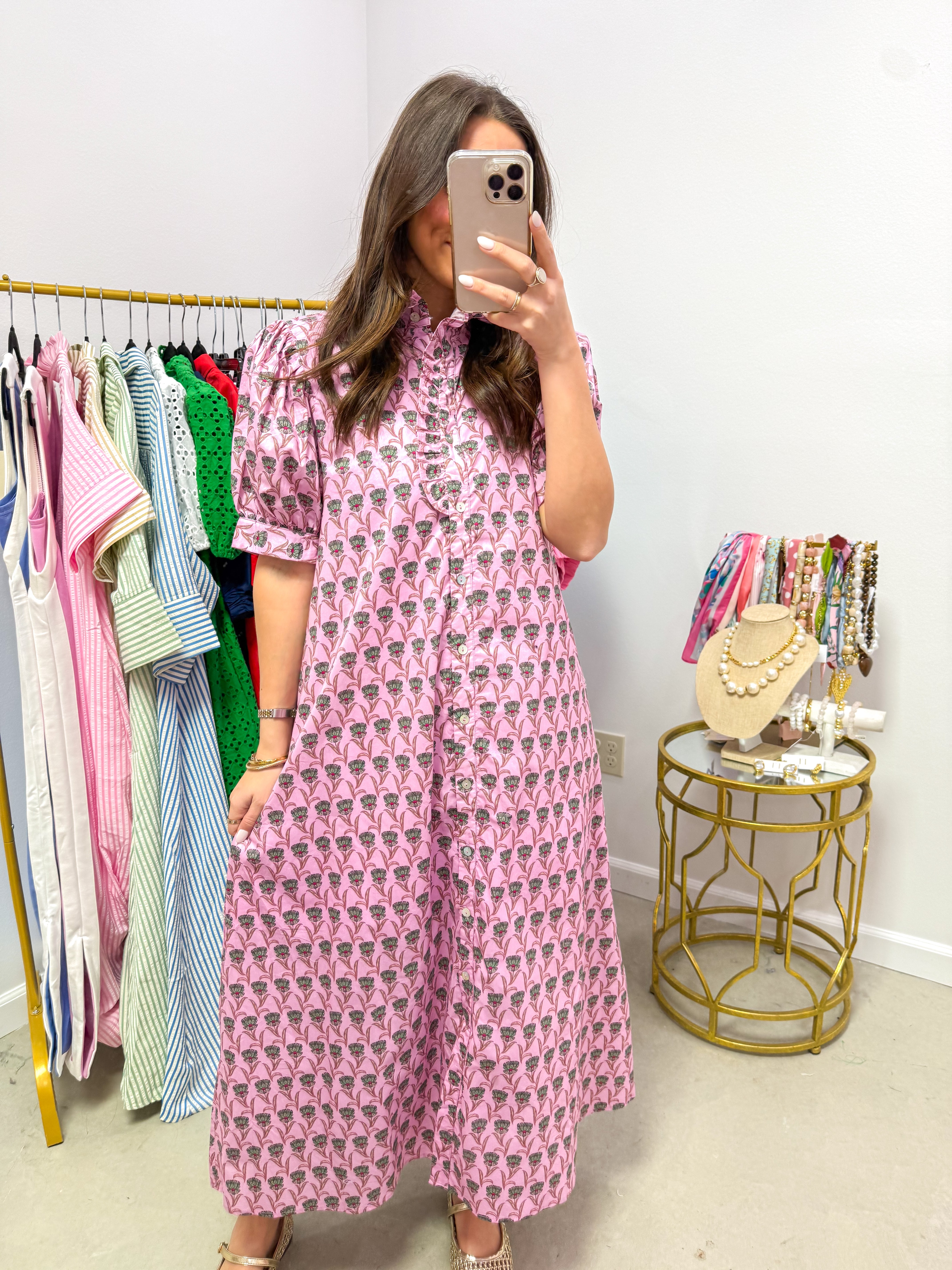 Sweet Moments Pink Floral Midi