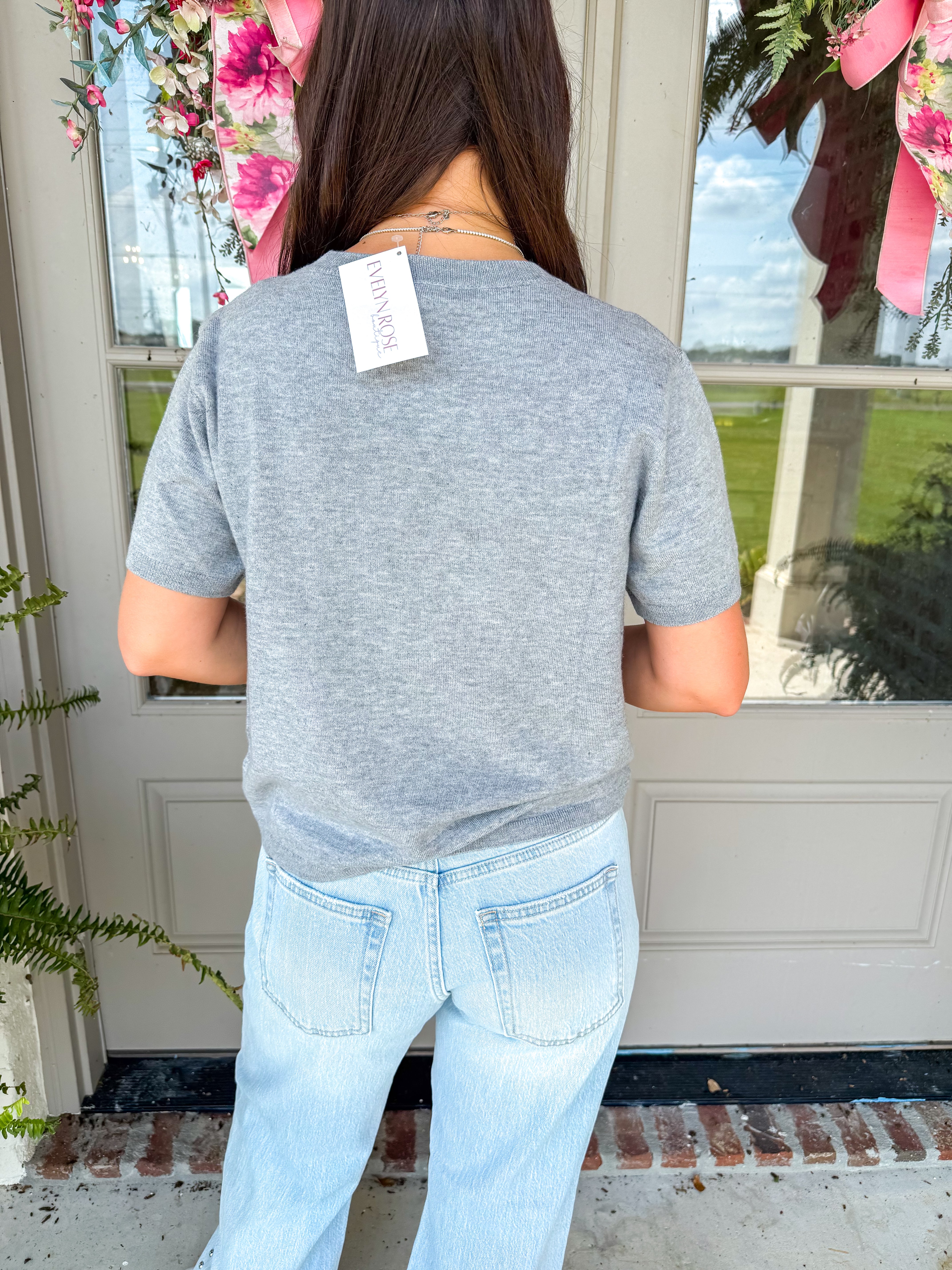 The Heather Grey Knit Tee