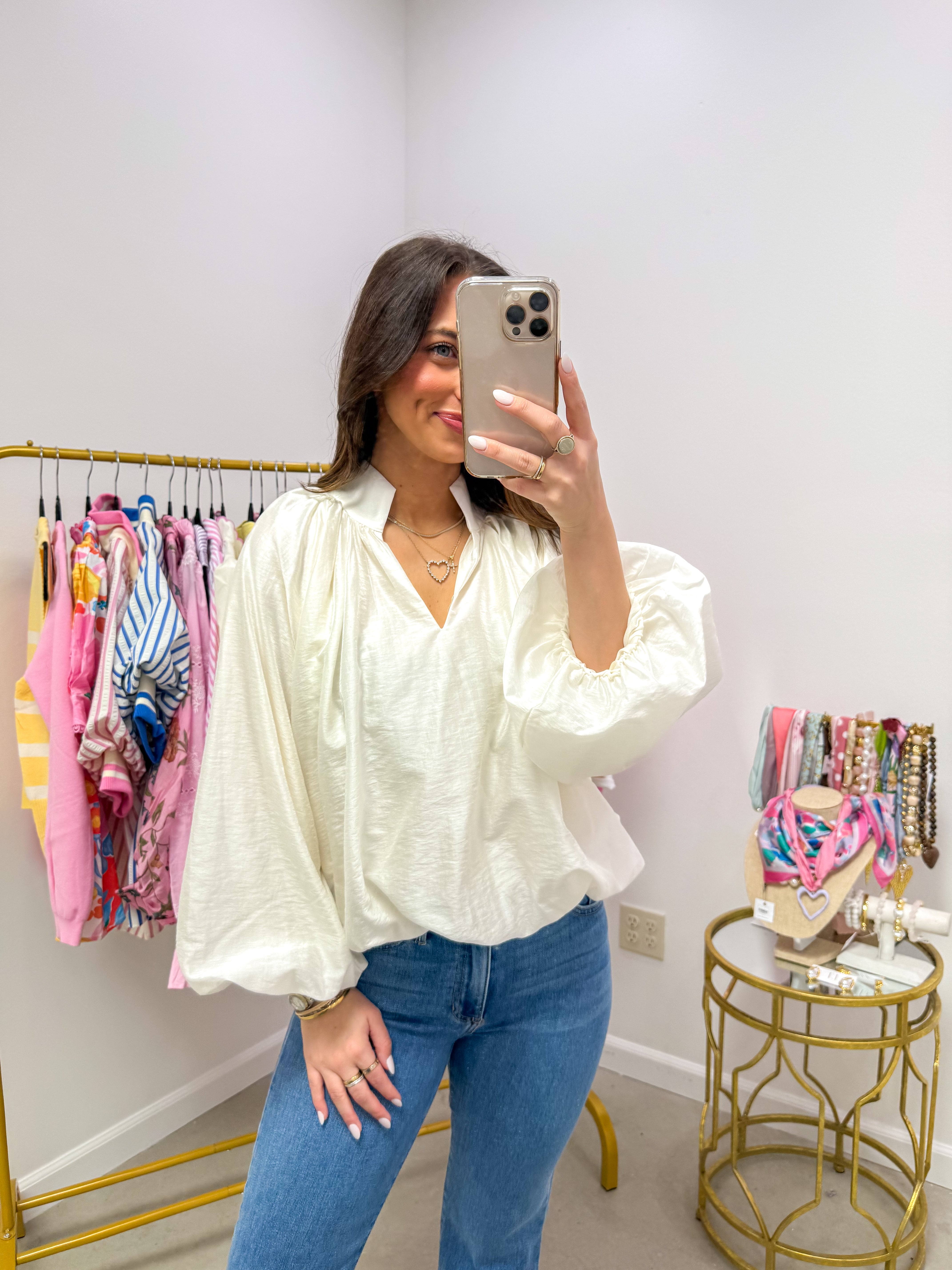 Effortless Elegance Cream Blouse