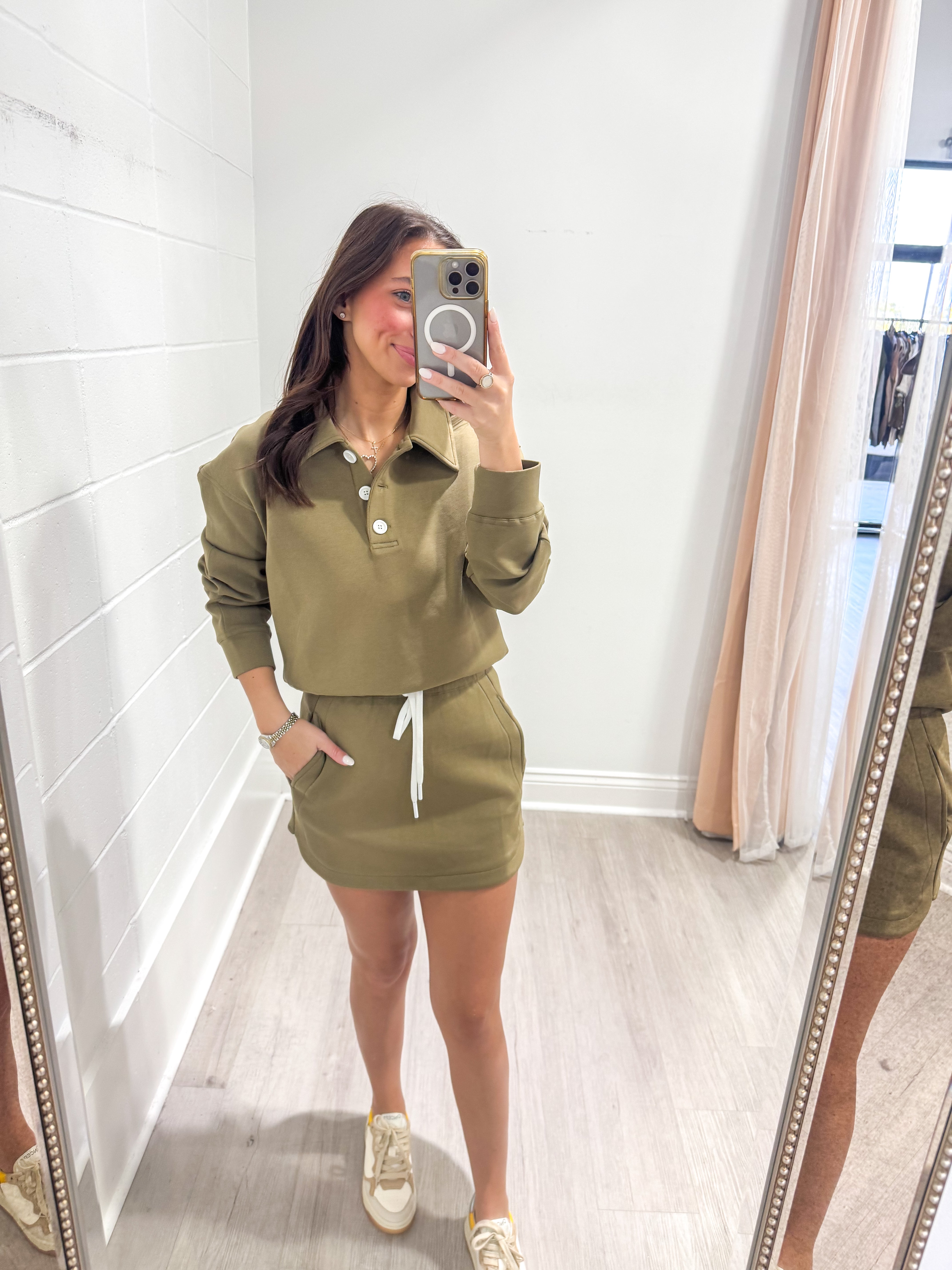 Olive Scuba Knit Set