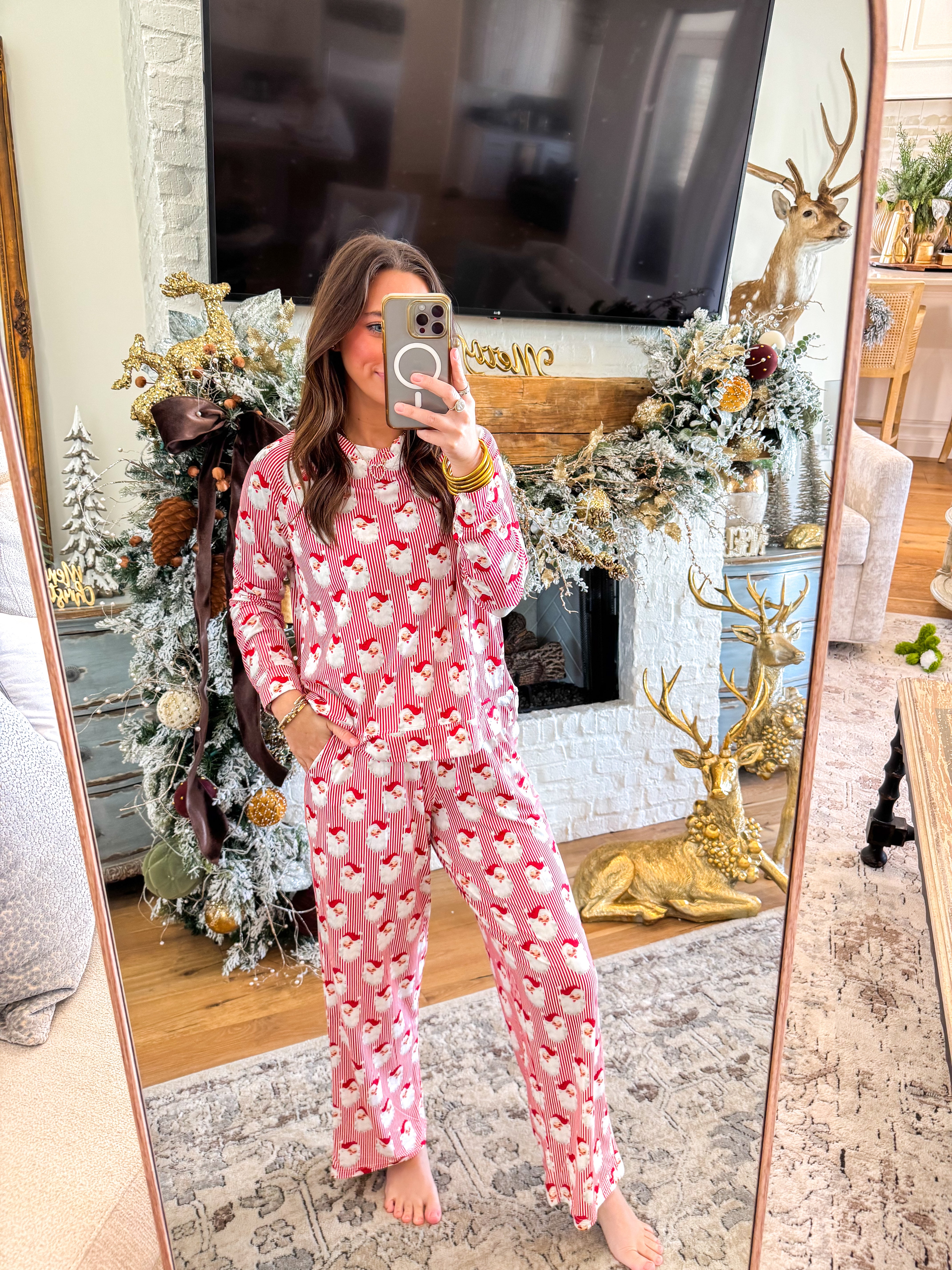 Annie Pajama Set | Santa Baby Red