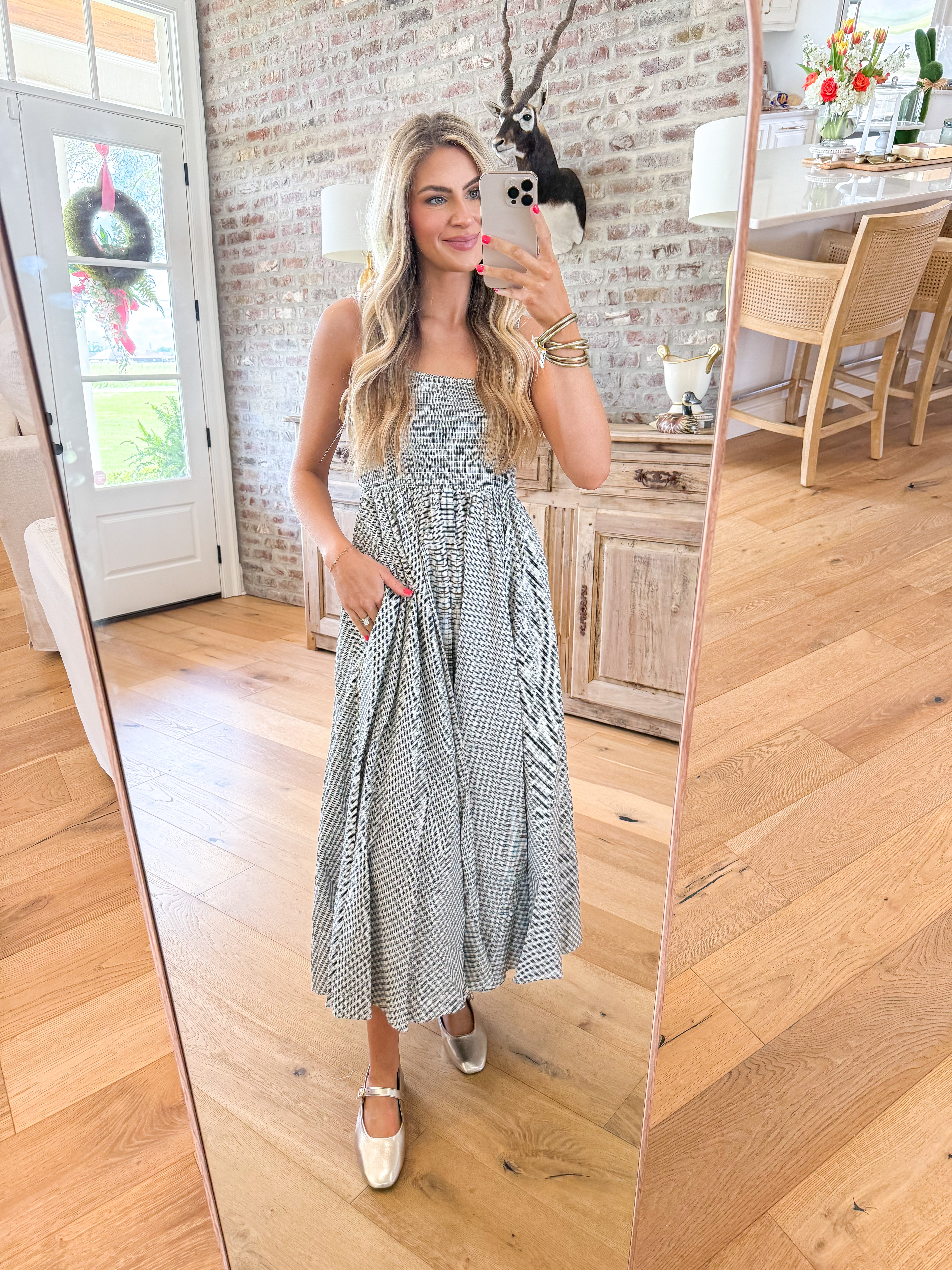 Gingham & Grace Maxi Dress