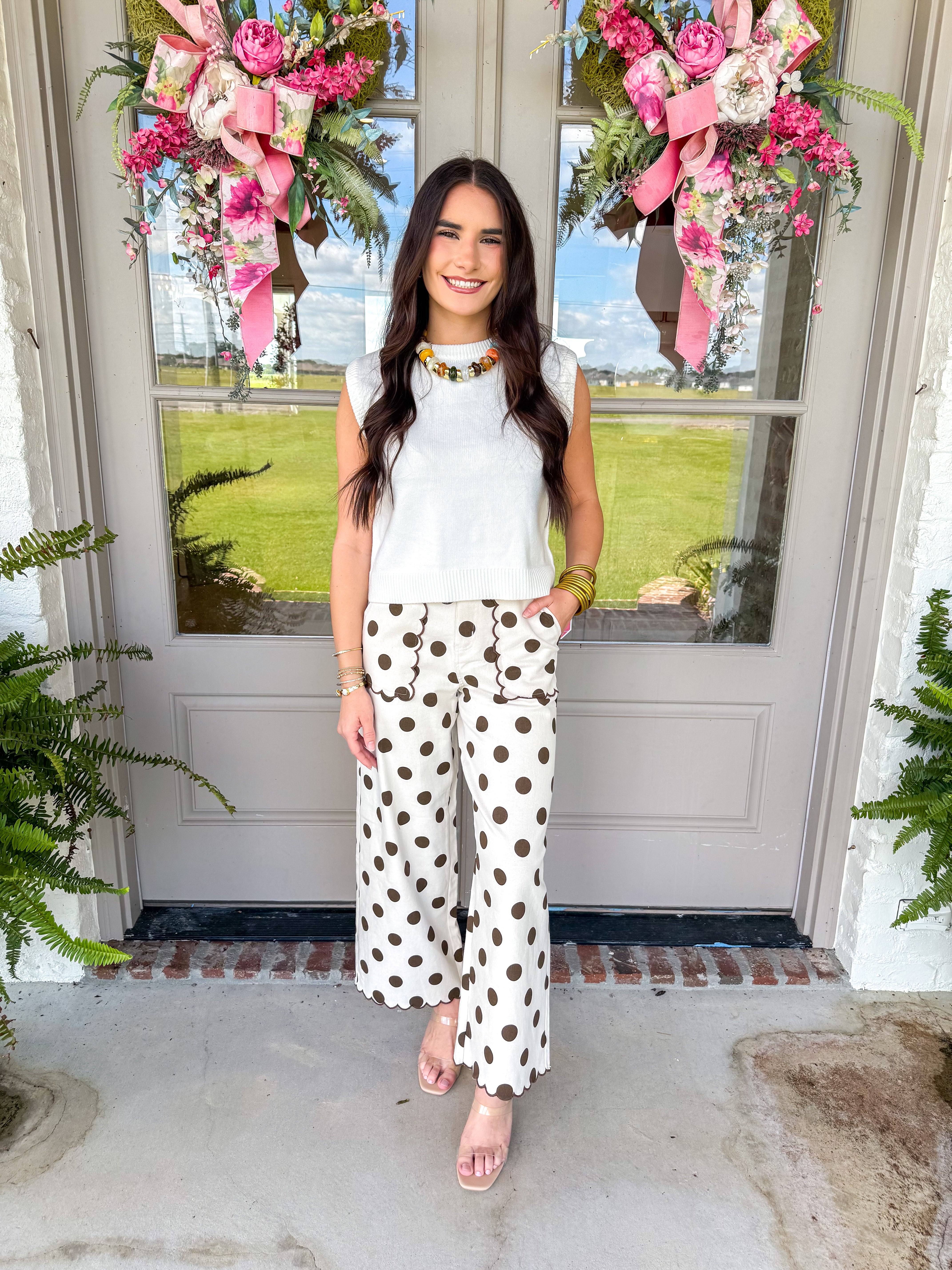 The Camille Sweater Vest Ivory