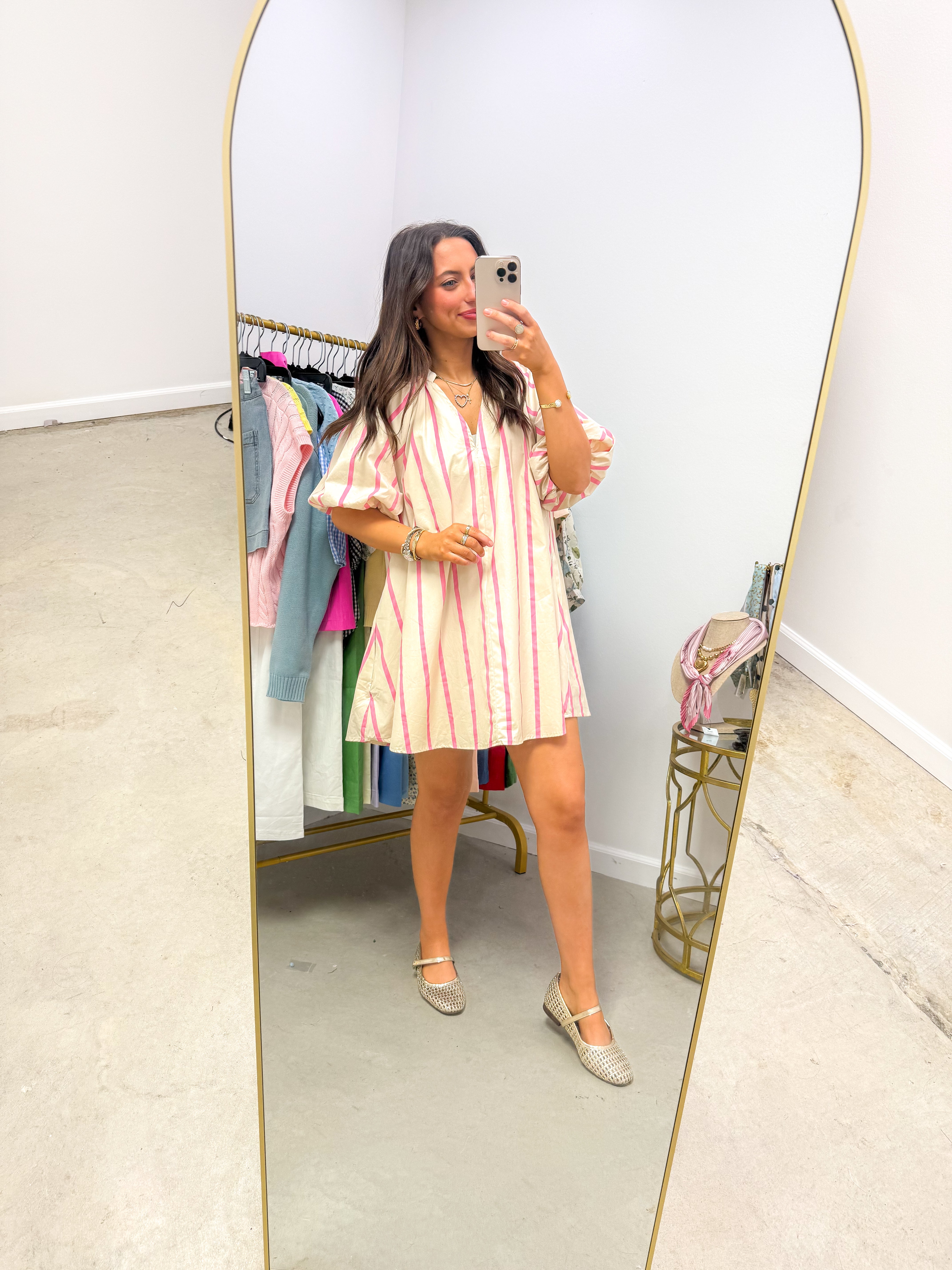 Seize The Day Pink Striped Mini