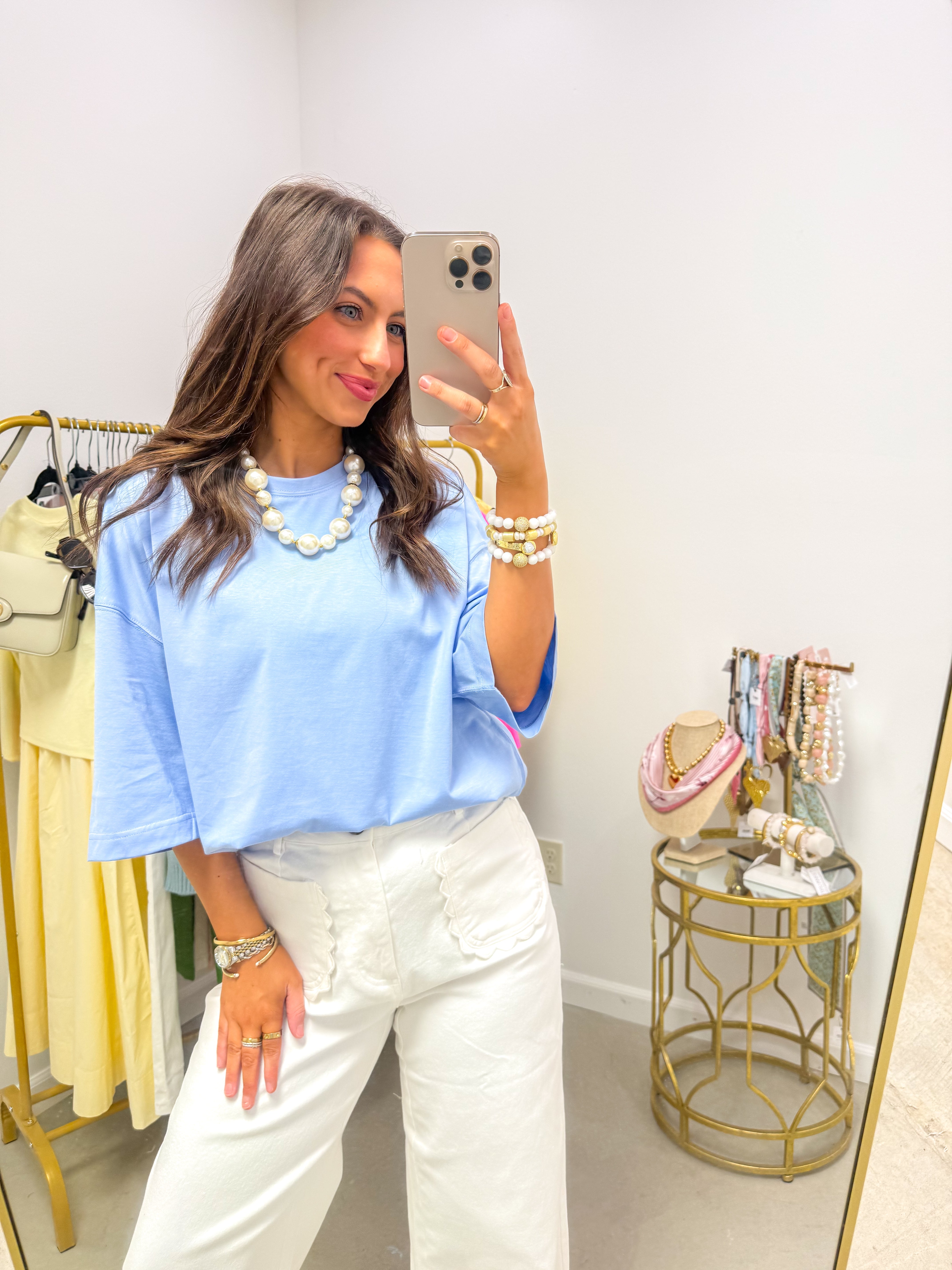 Harbor Stripe Blue Top