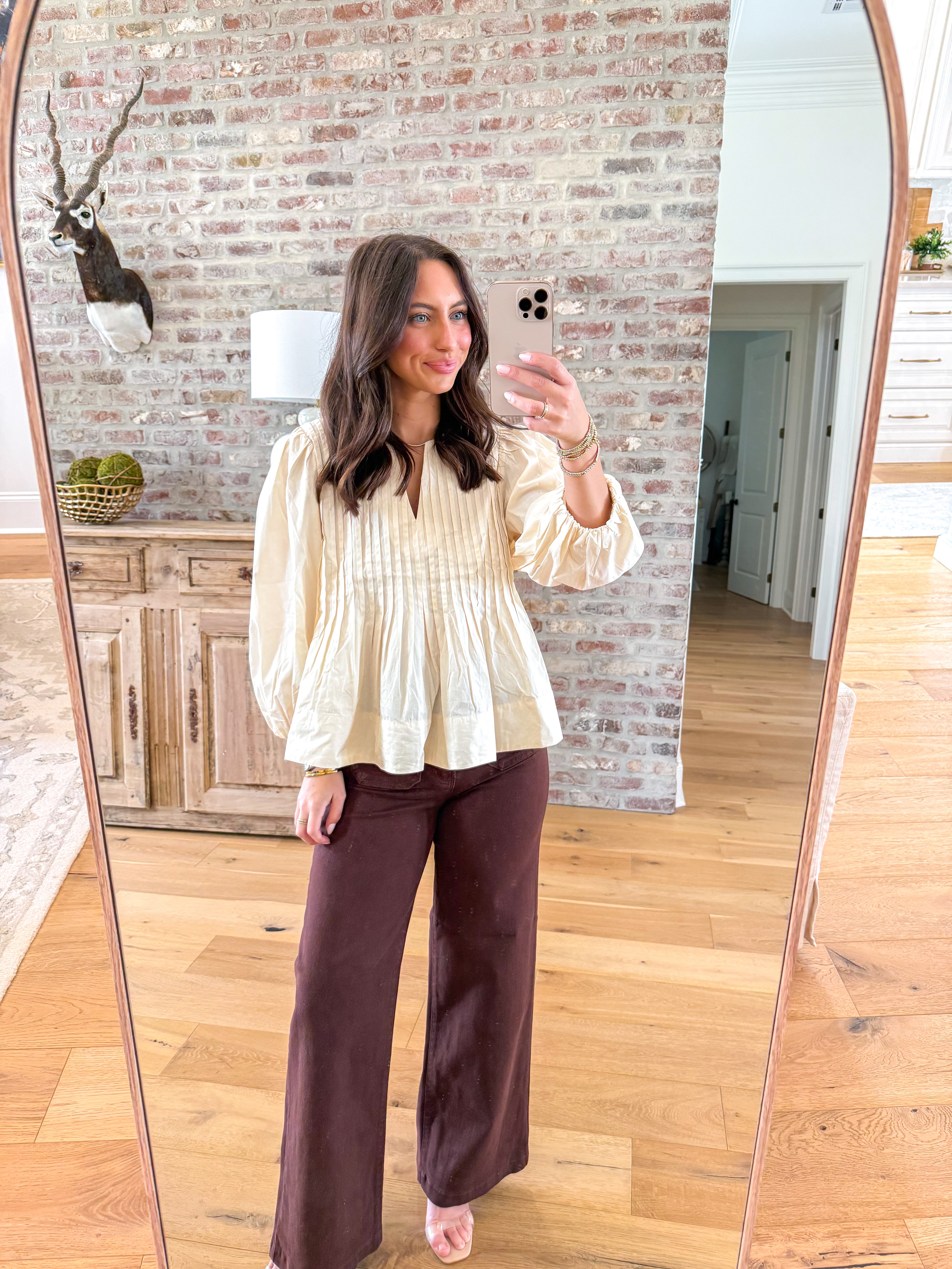 The Ecru Pintuck Blouse