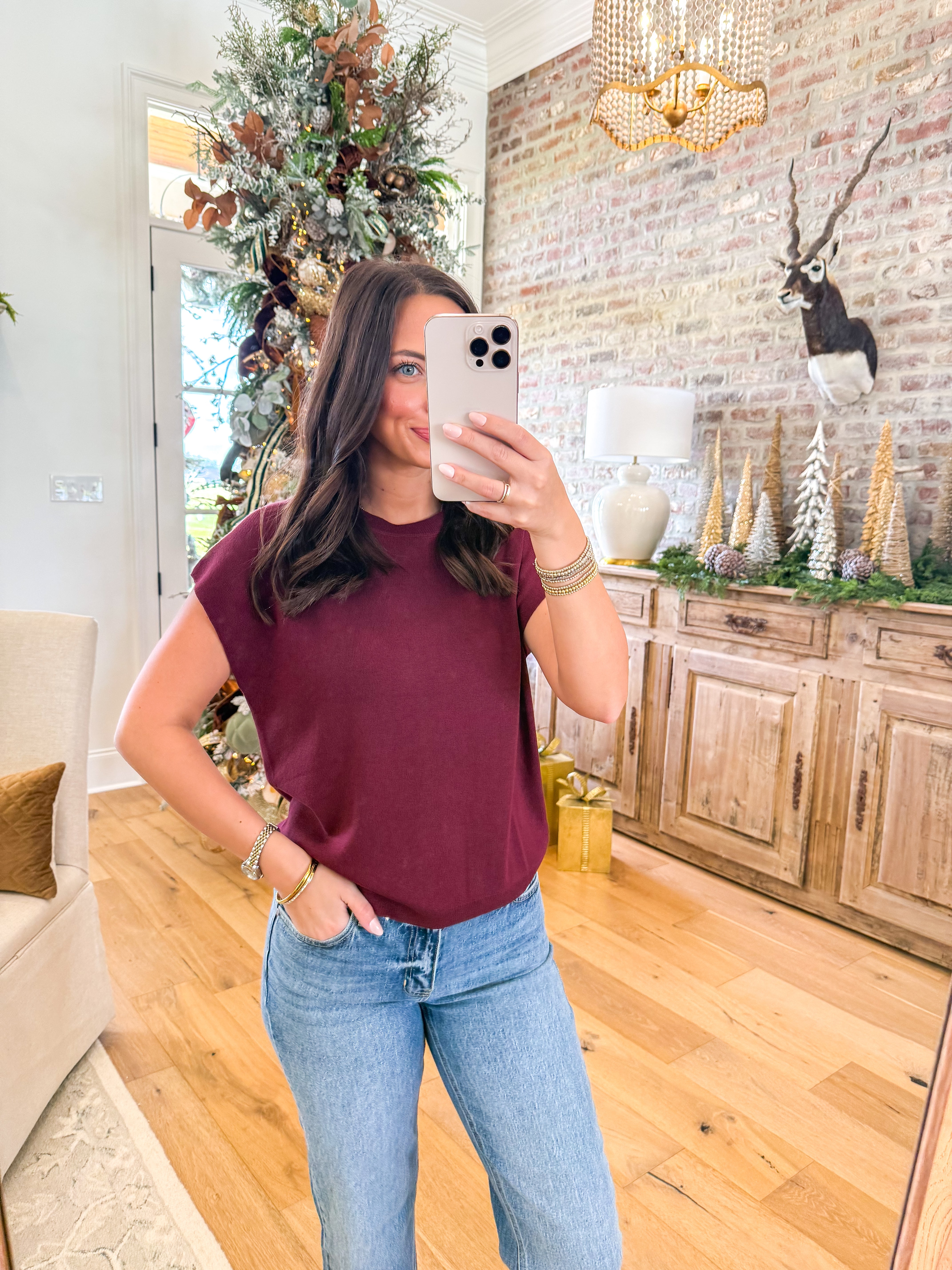 Wine Hour Cap Sleeve Knit Top