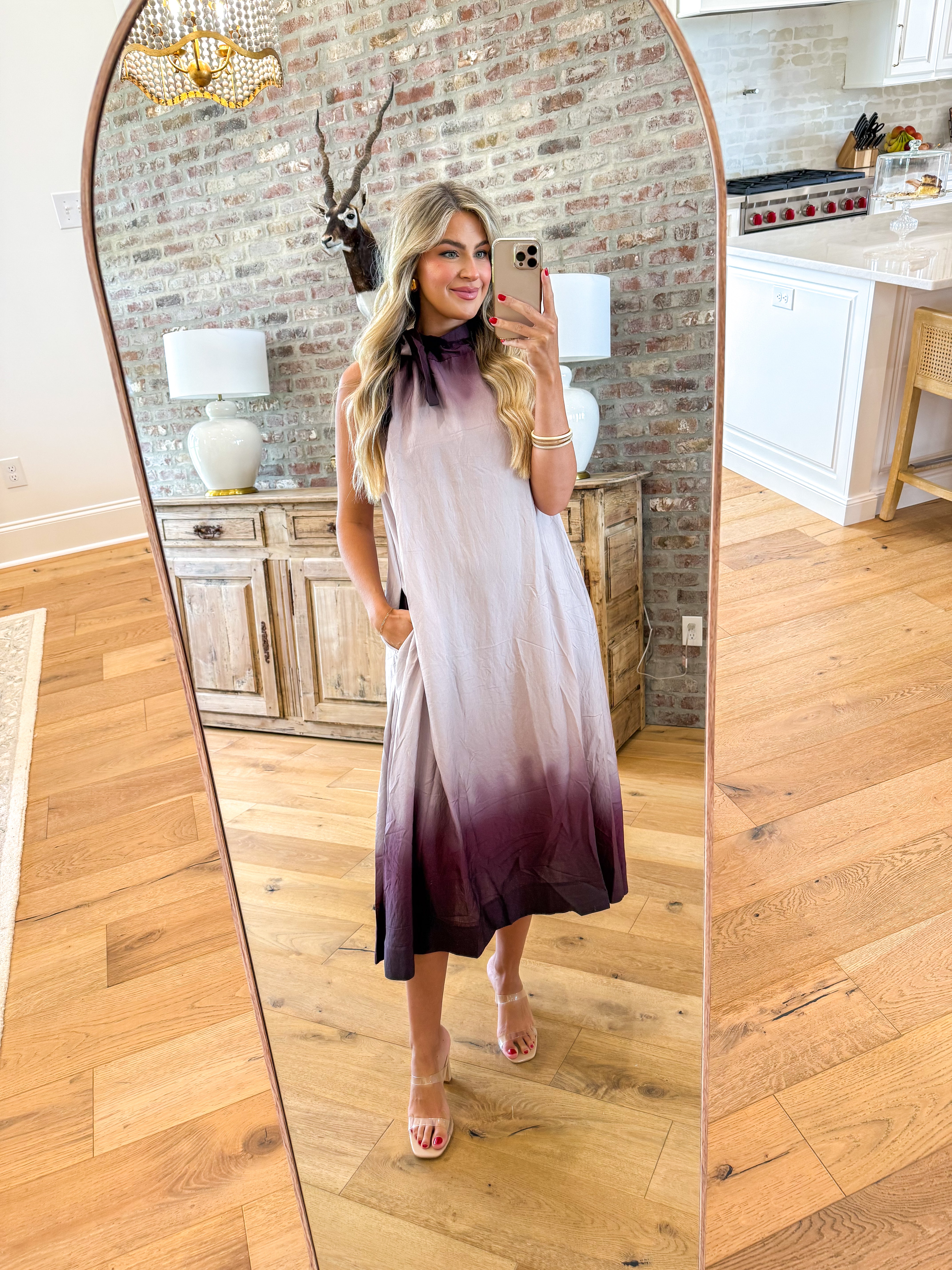 Sunset Ombré Maxi Dress Mocha