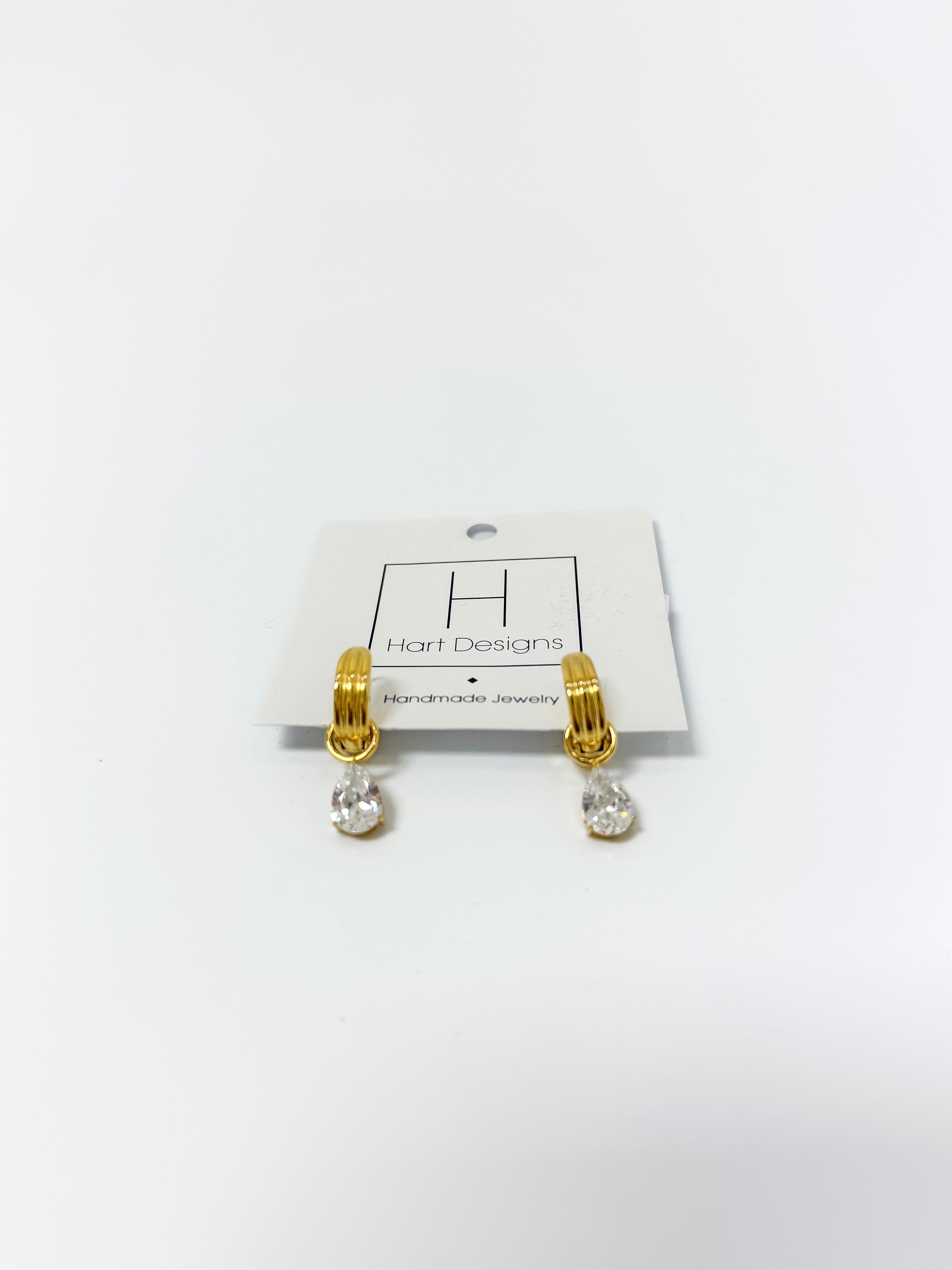 Mini Diamond Gold Huggie Hoops