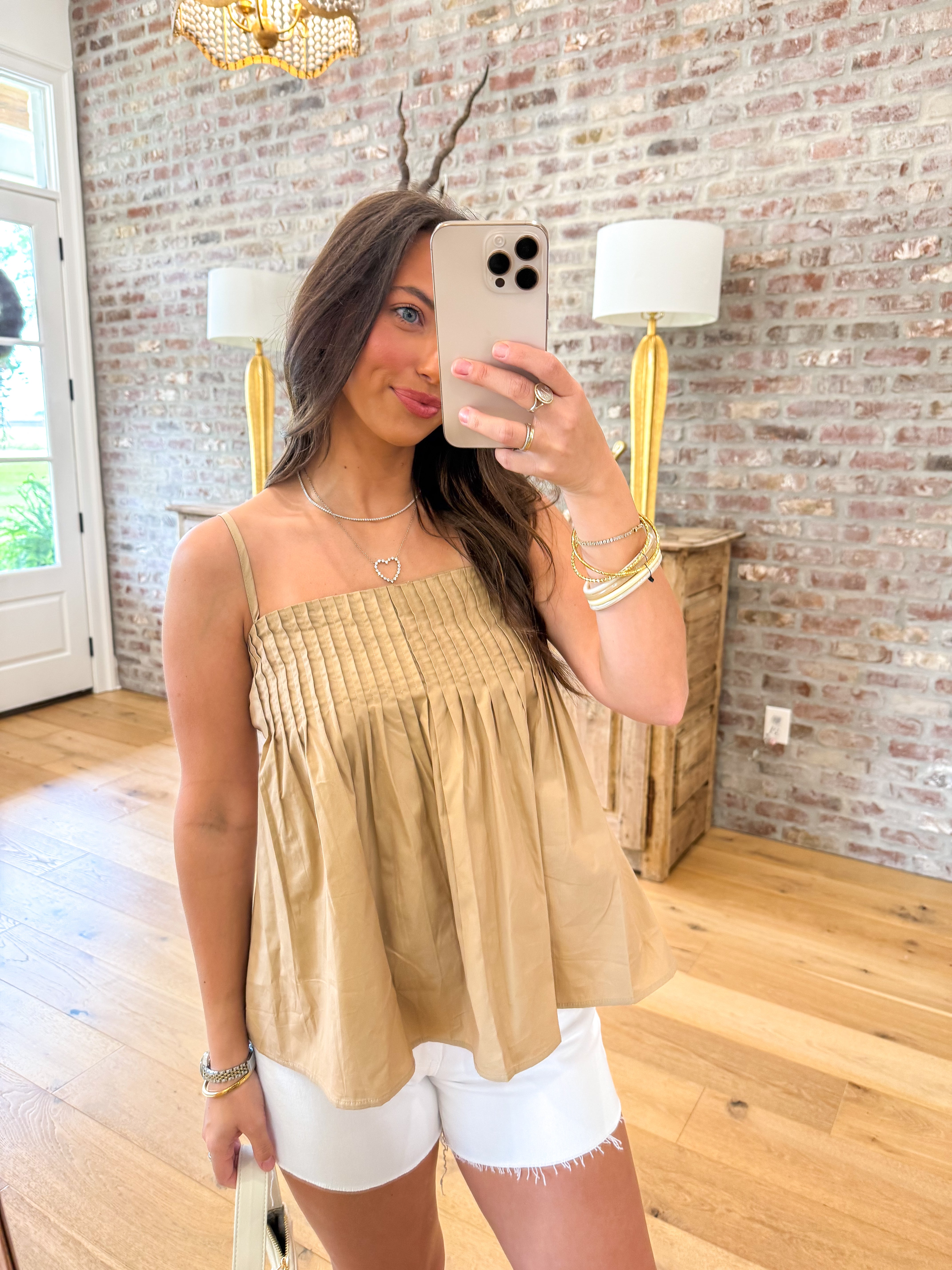 Sunny Side Pintuck Cami