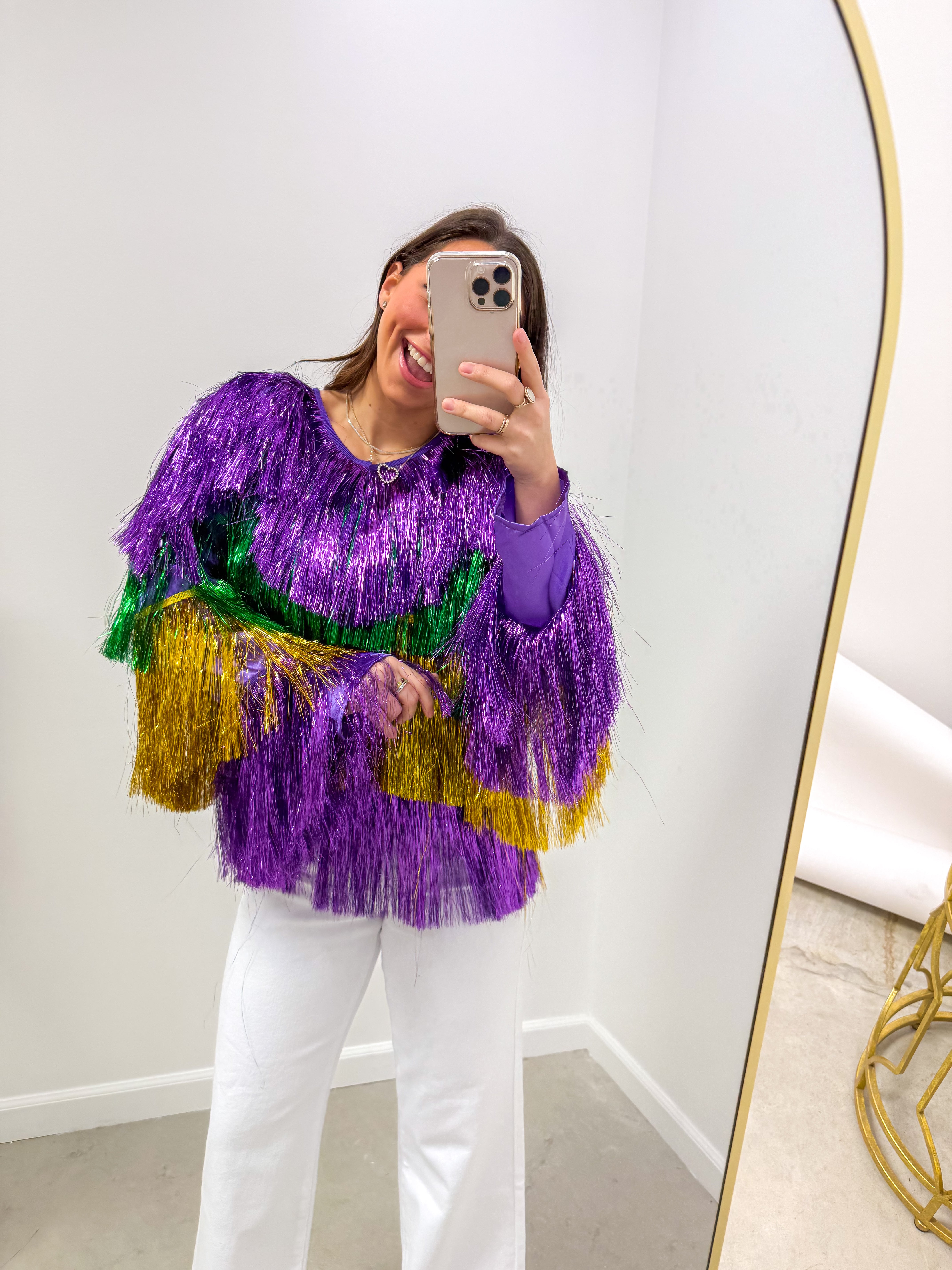 Mardi Gras Magic Tinsel Jacket
