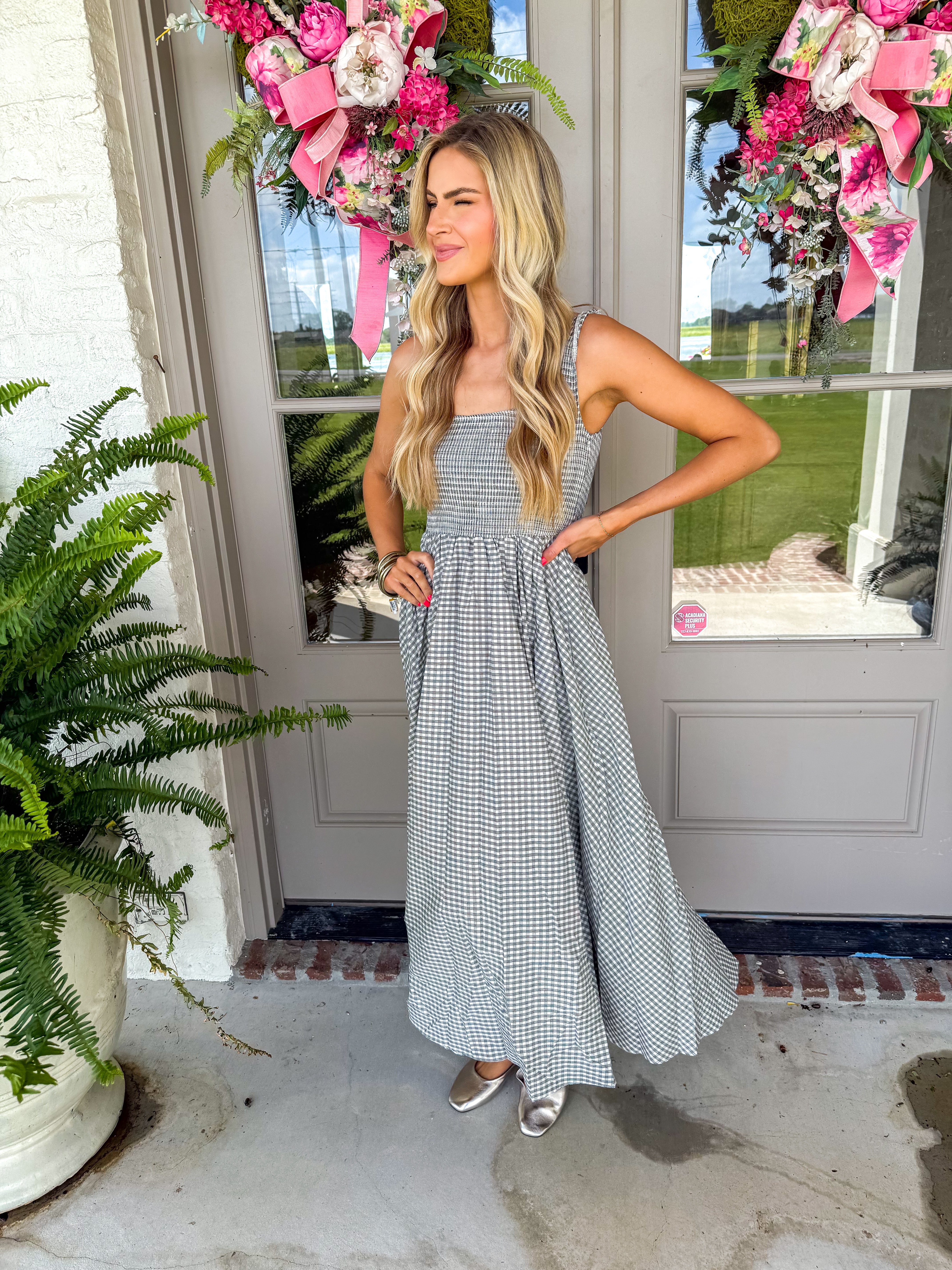 Gingham & Grace Maxi Dress