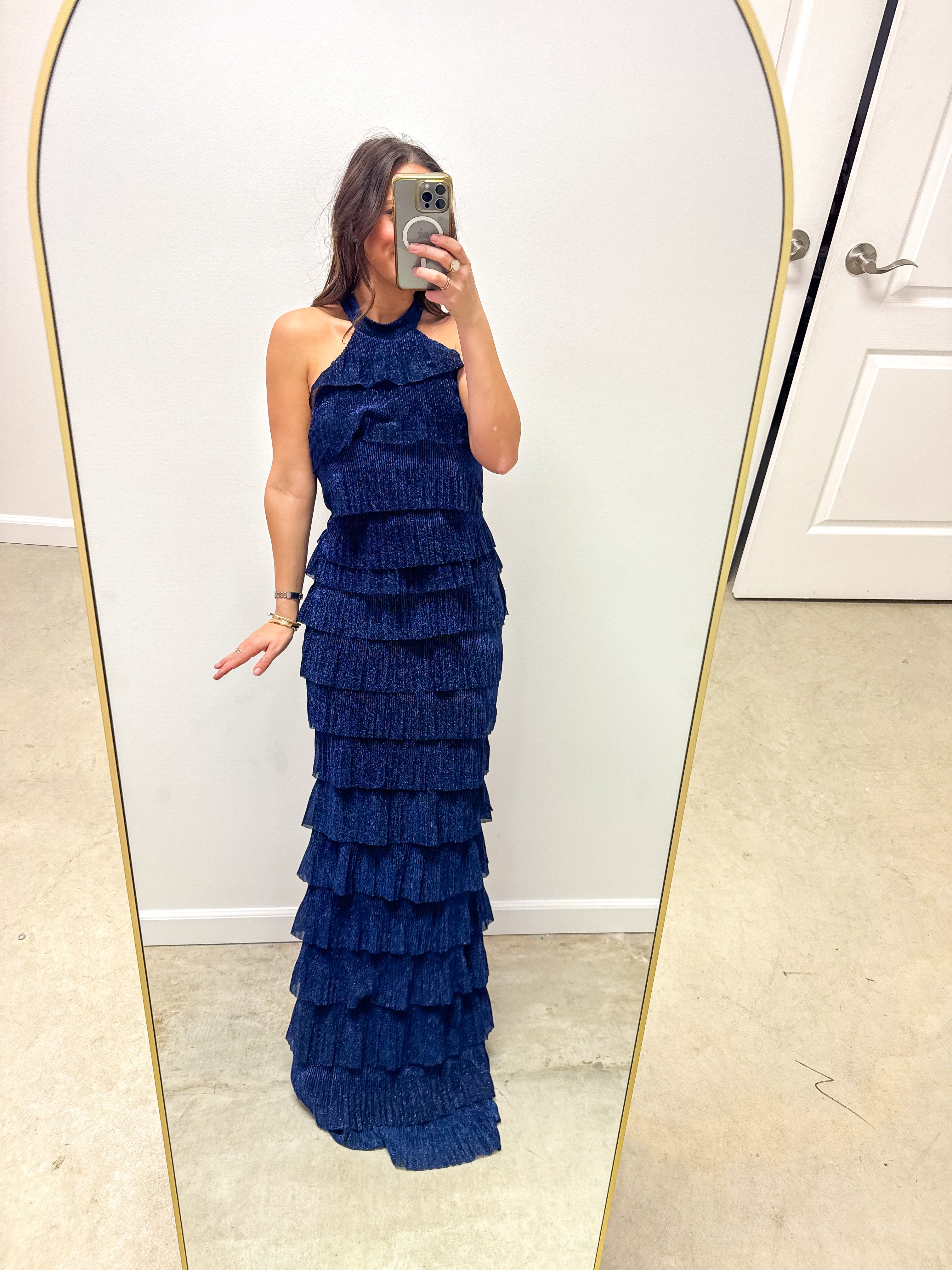 Gilded Krewe Navy Ball Gown