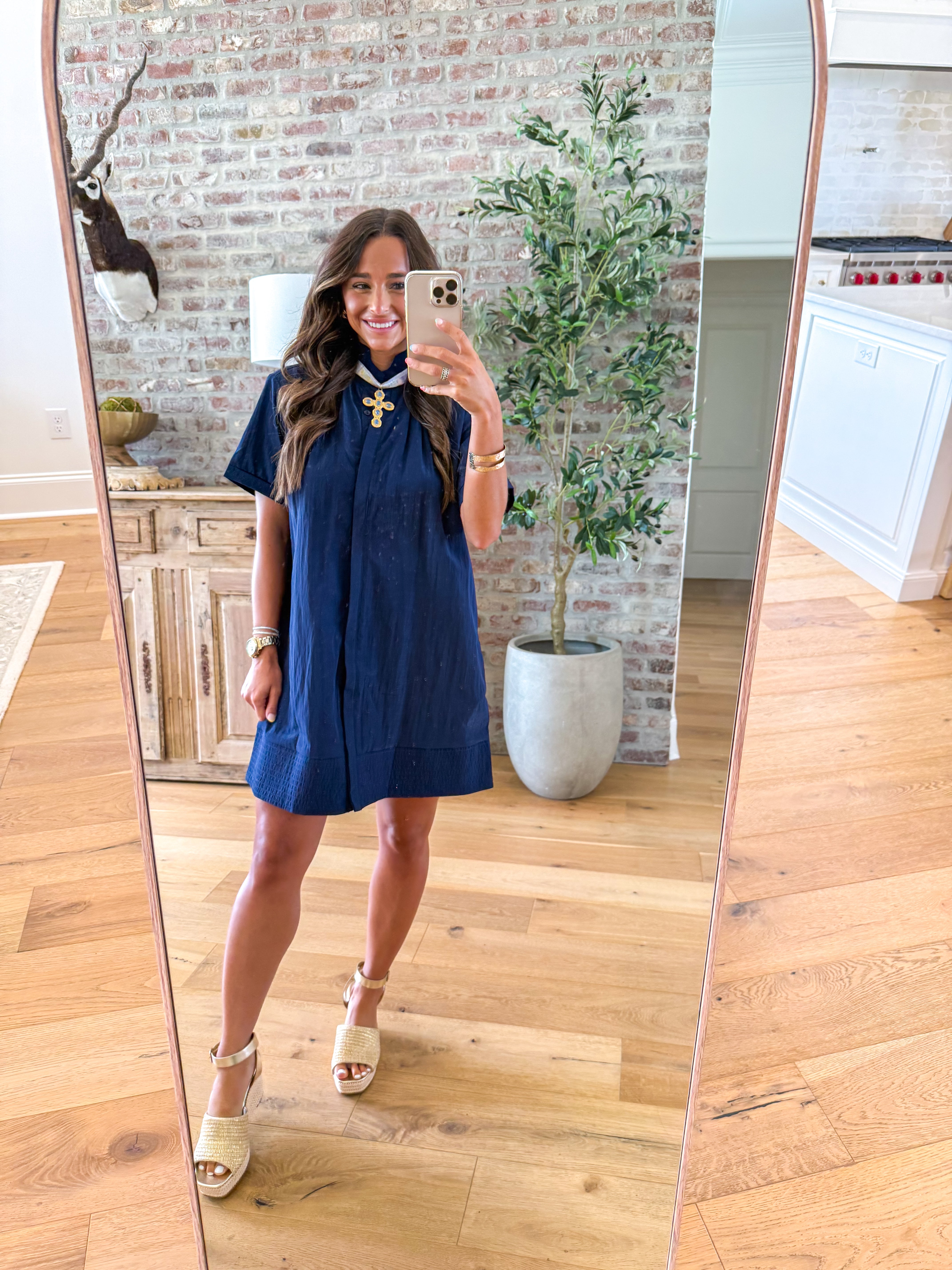 Navy Days Shift Dress